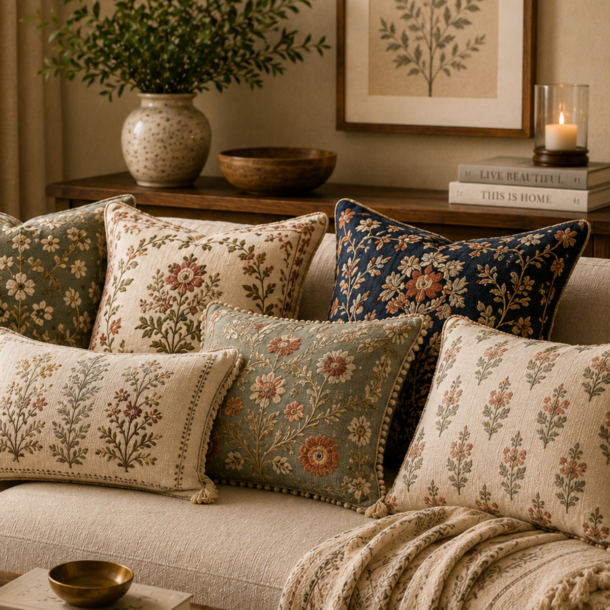 Buy Embroidery Cushion Online - Fusion Furnishing