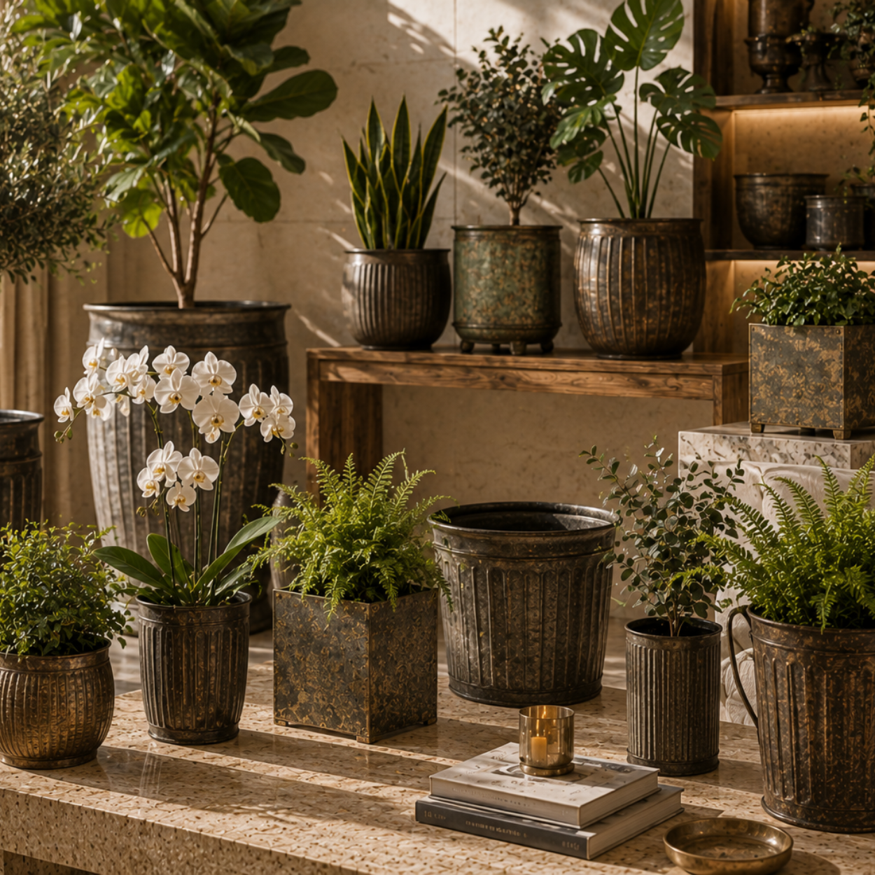 Luxury Iron Planters Collection Fusion Furnishing
