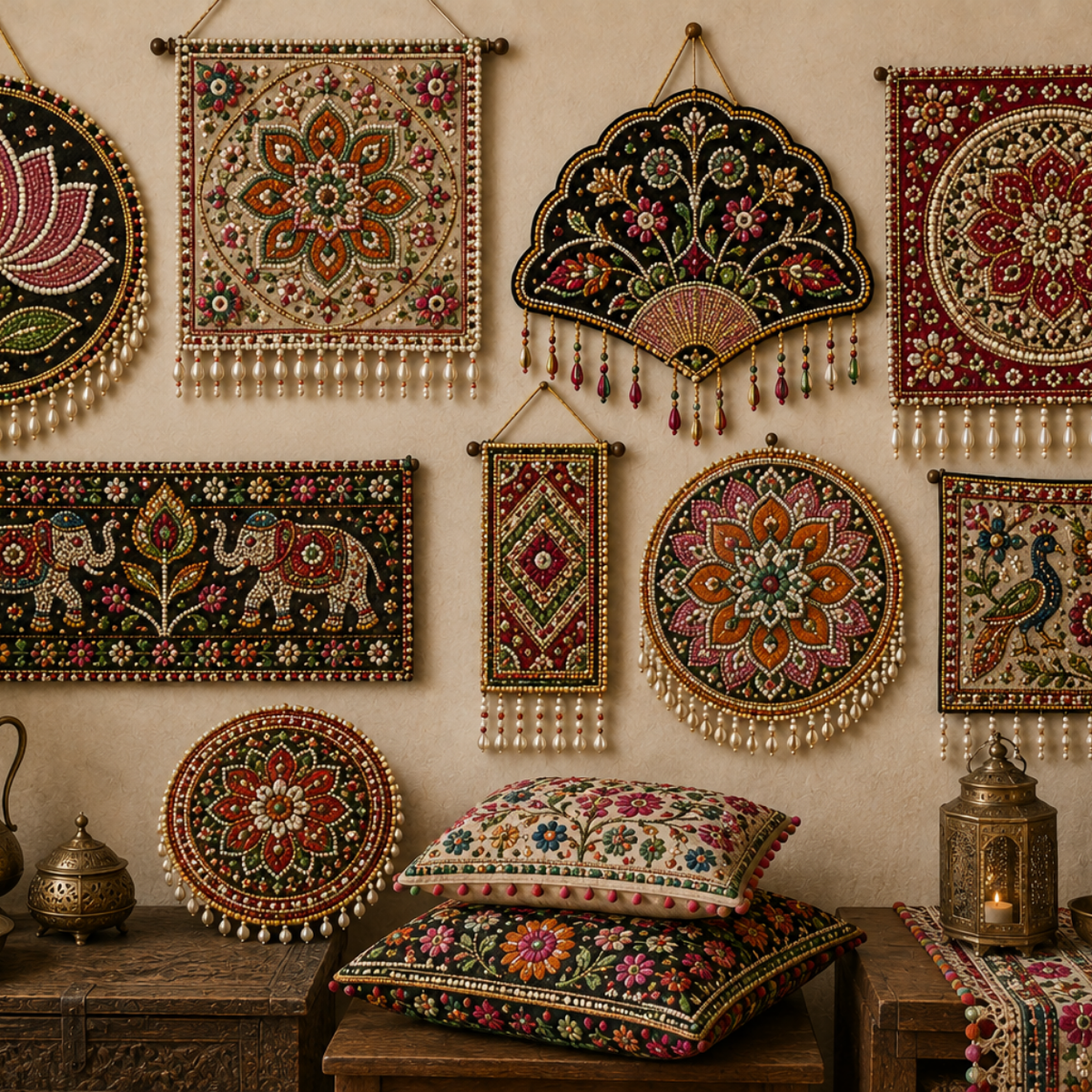 Pearl Beads Textiles - Fusion Furnishing
