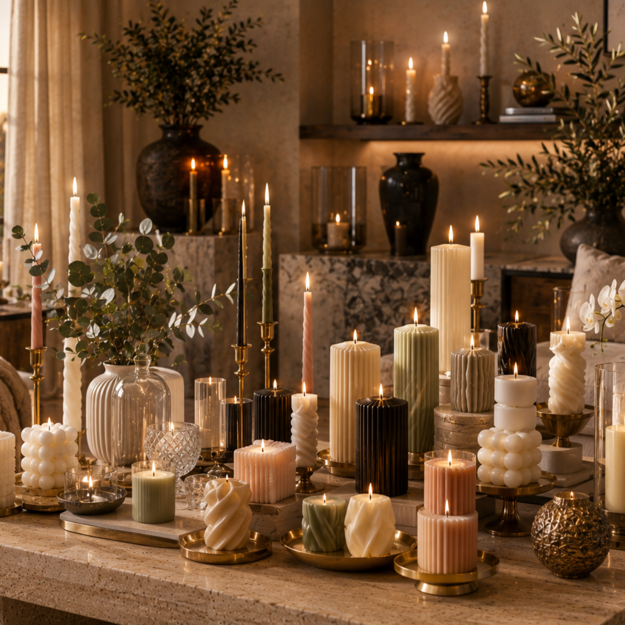 Premium Non Scented Candles Collection