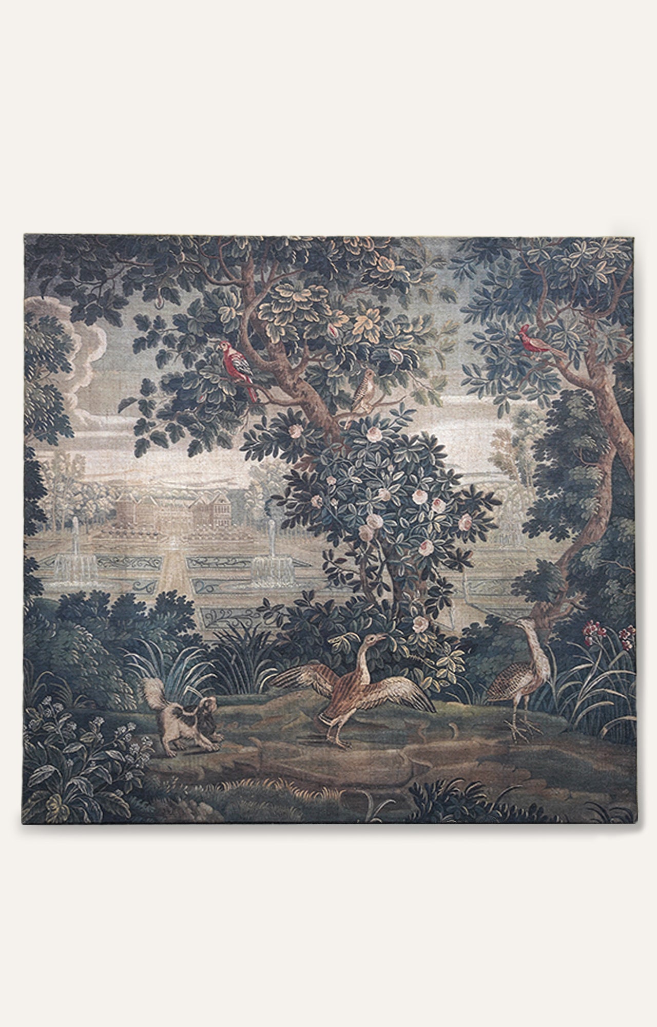 Traditional Forest Texture Print on Hessian Wall Painting