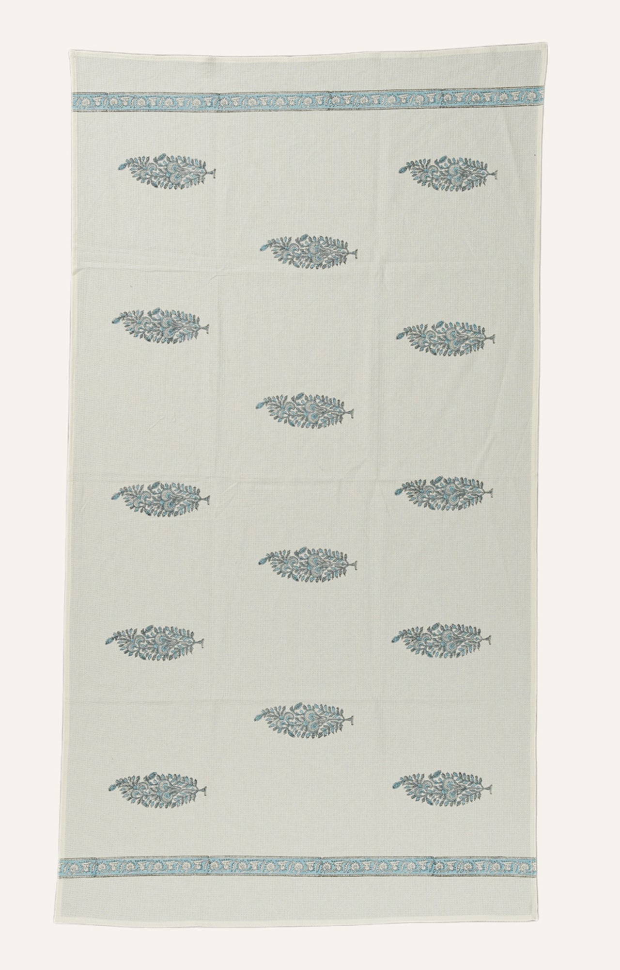 Heritage Blooms: Handprinted Ethnic Towel