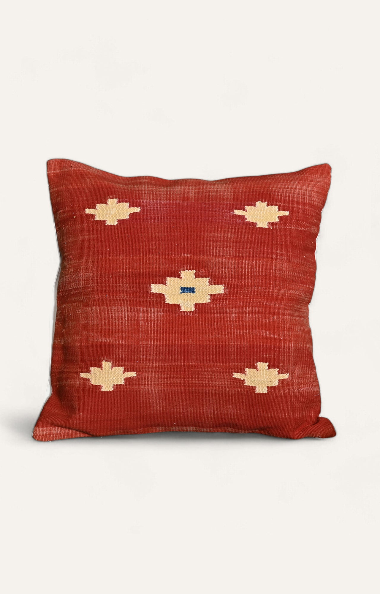 Brick Red Ikat cushion covers