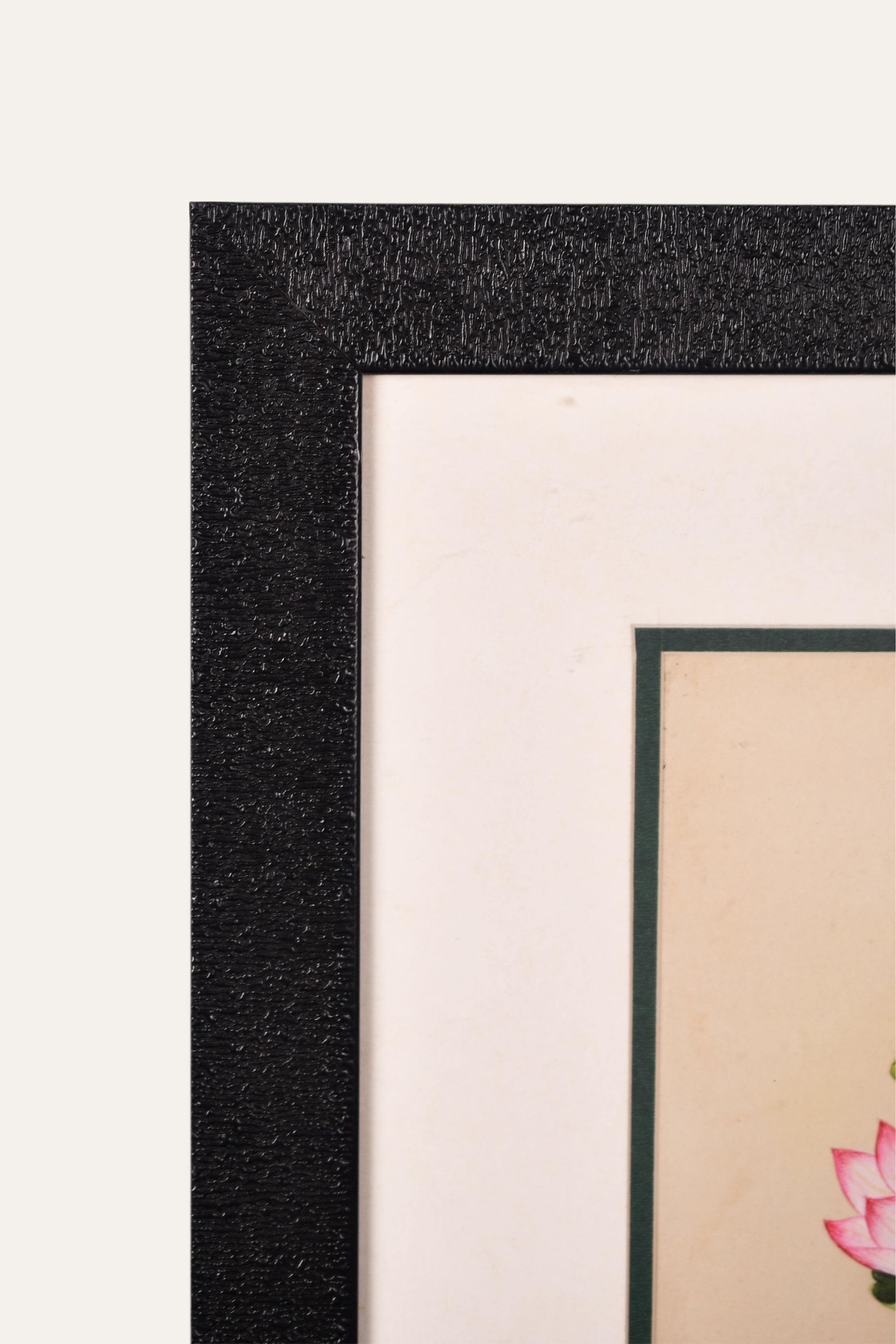 black framed picture
