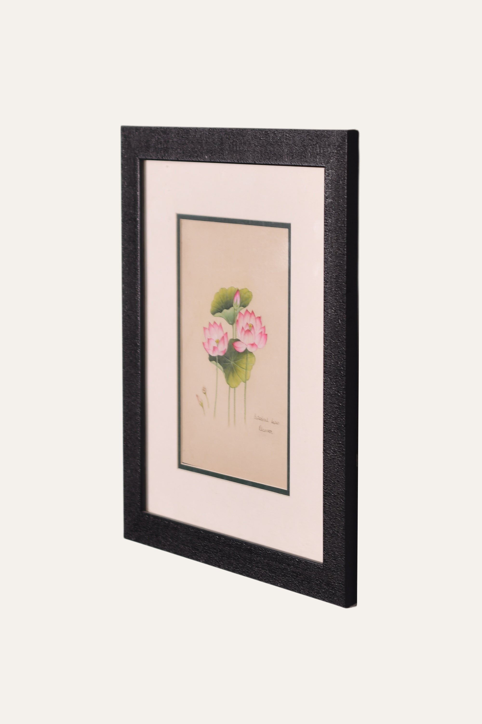 Framed artwork with a floral design