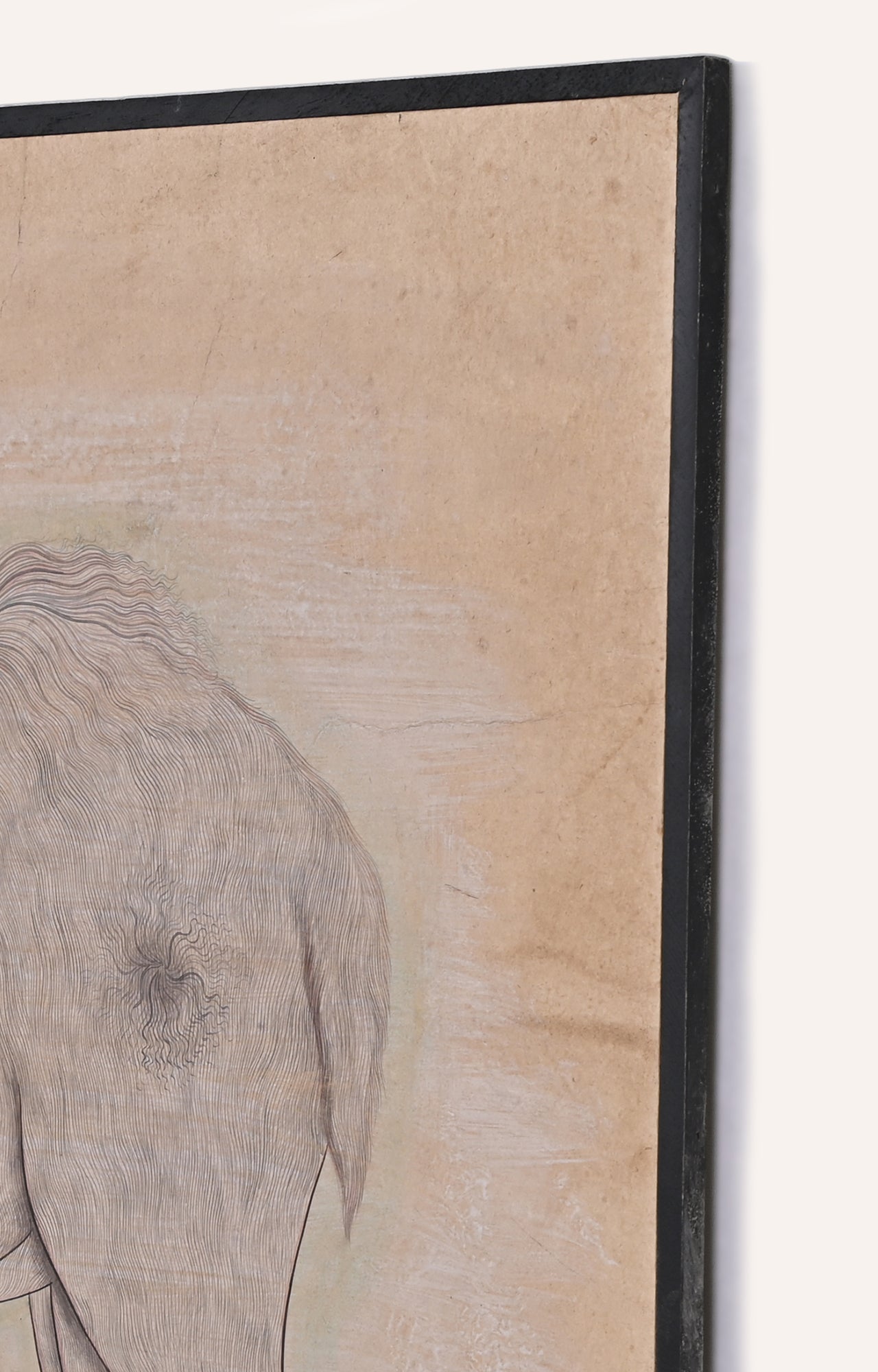 Framed artwork of a ram