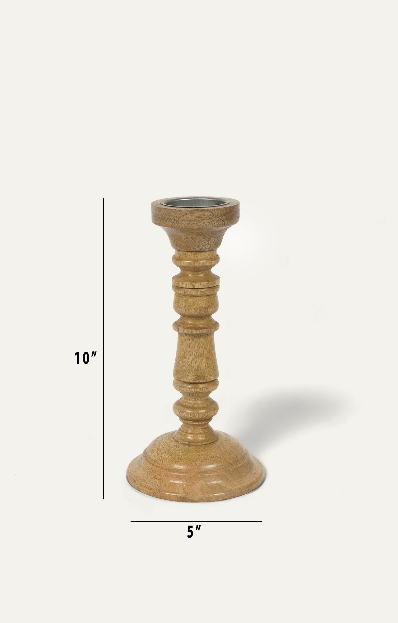Vintage Turned Wood Candle Stand