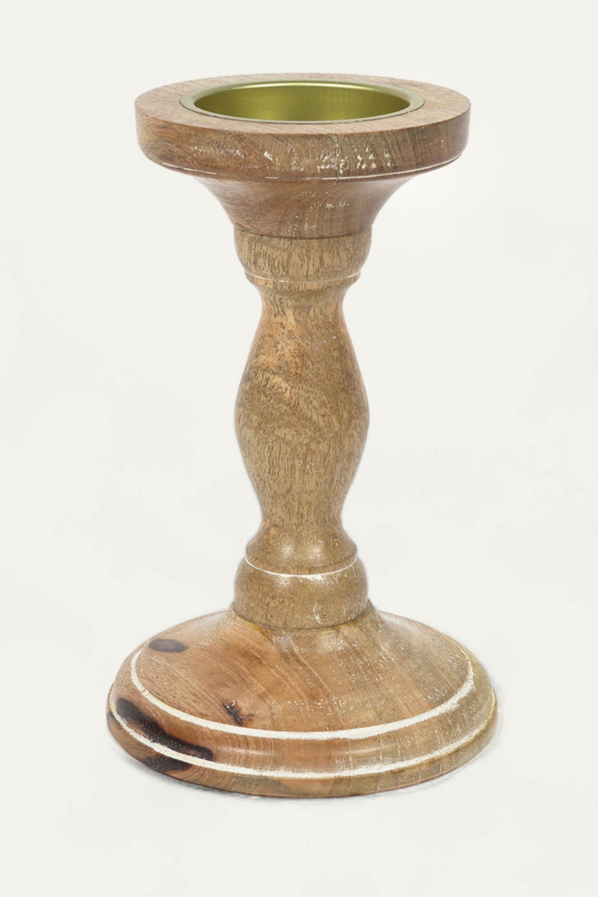 Natural Wood Candle Stand - Small
