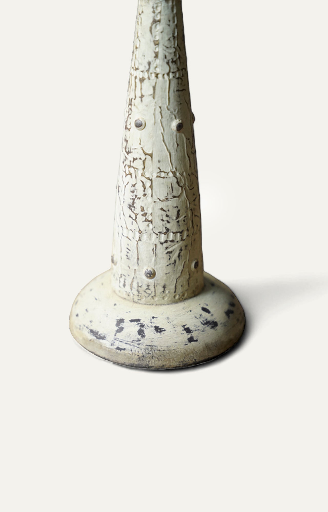 white wood candle stand