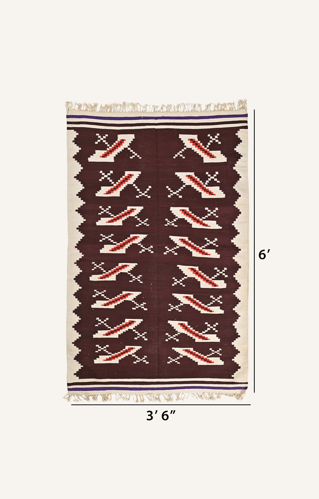 Vibrant Heritage: Handwoven Punjabi Cotton Durrie