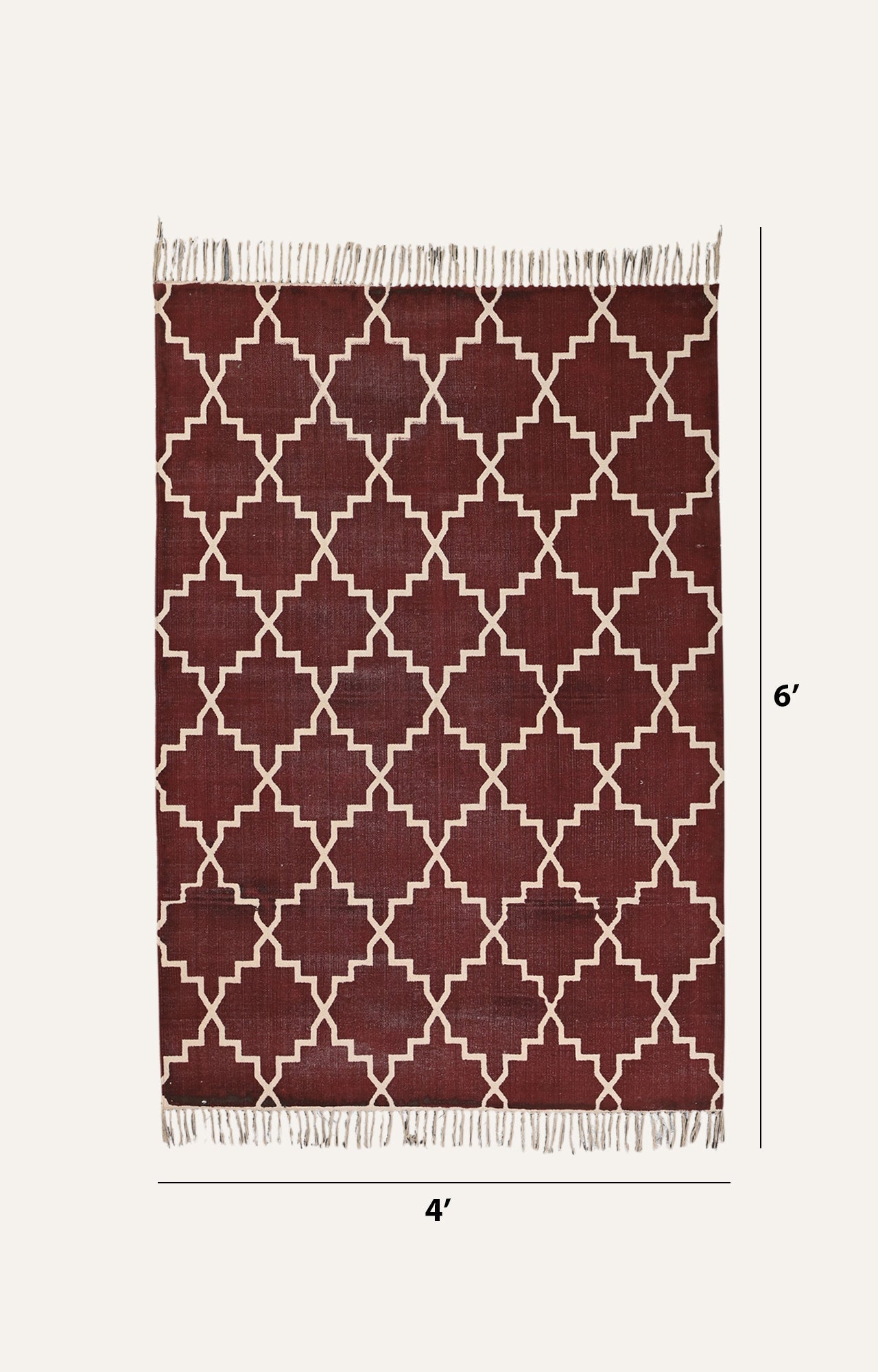 Maroon Cotton Rug