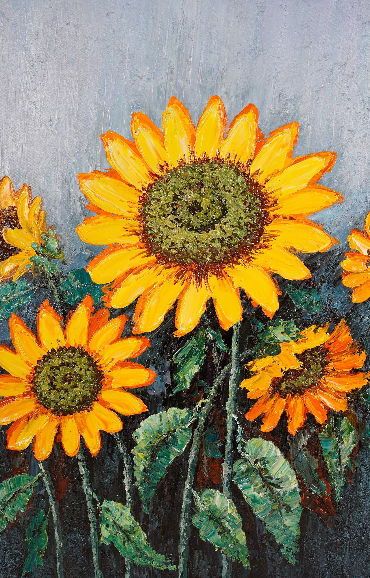 Sun Floral Oil Painting