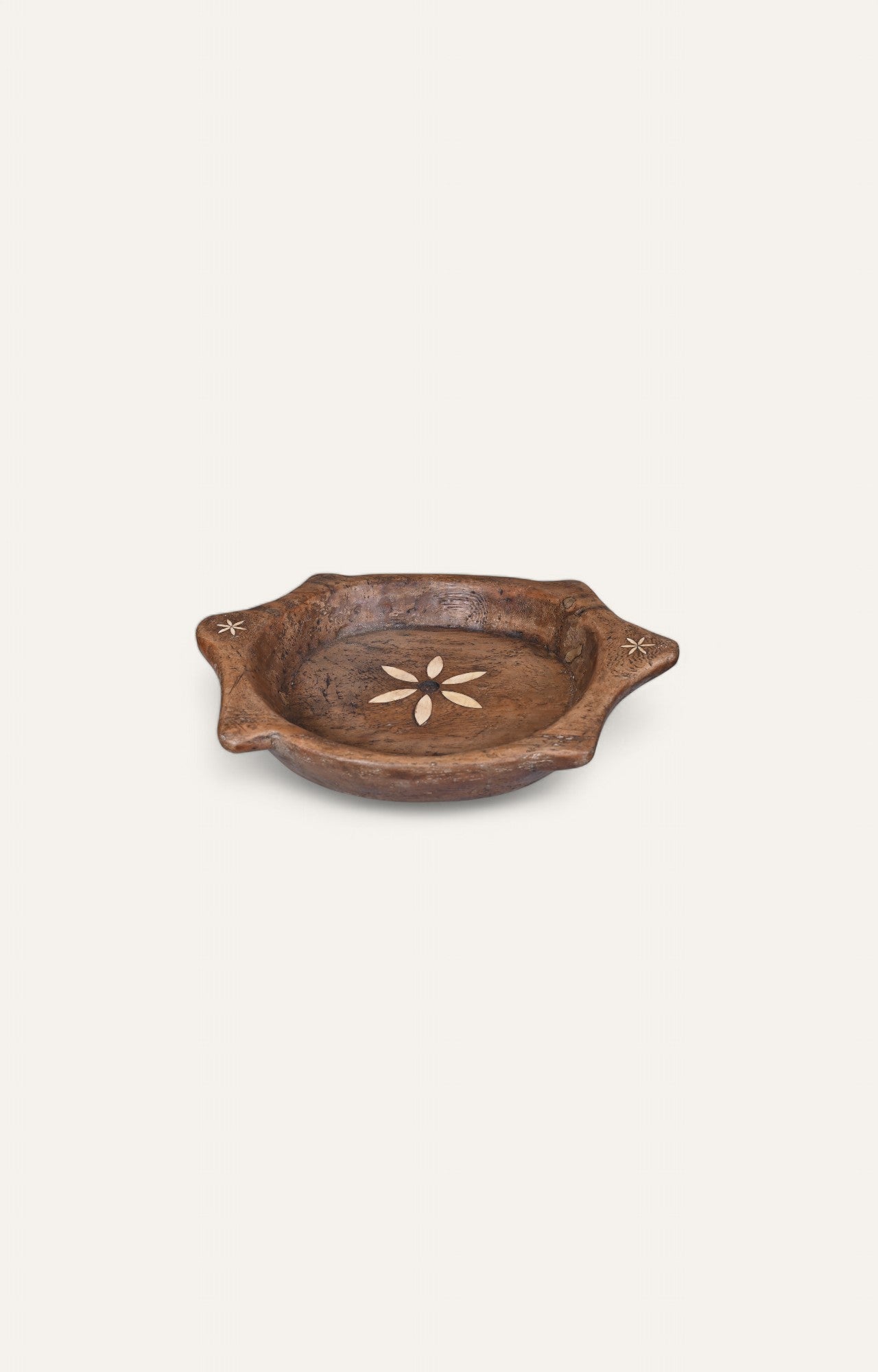 Hand-Crafted Round Wooden Tray