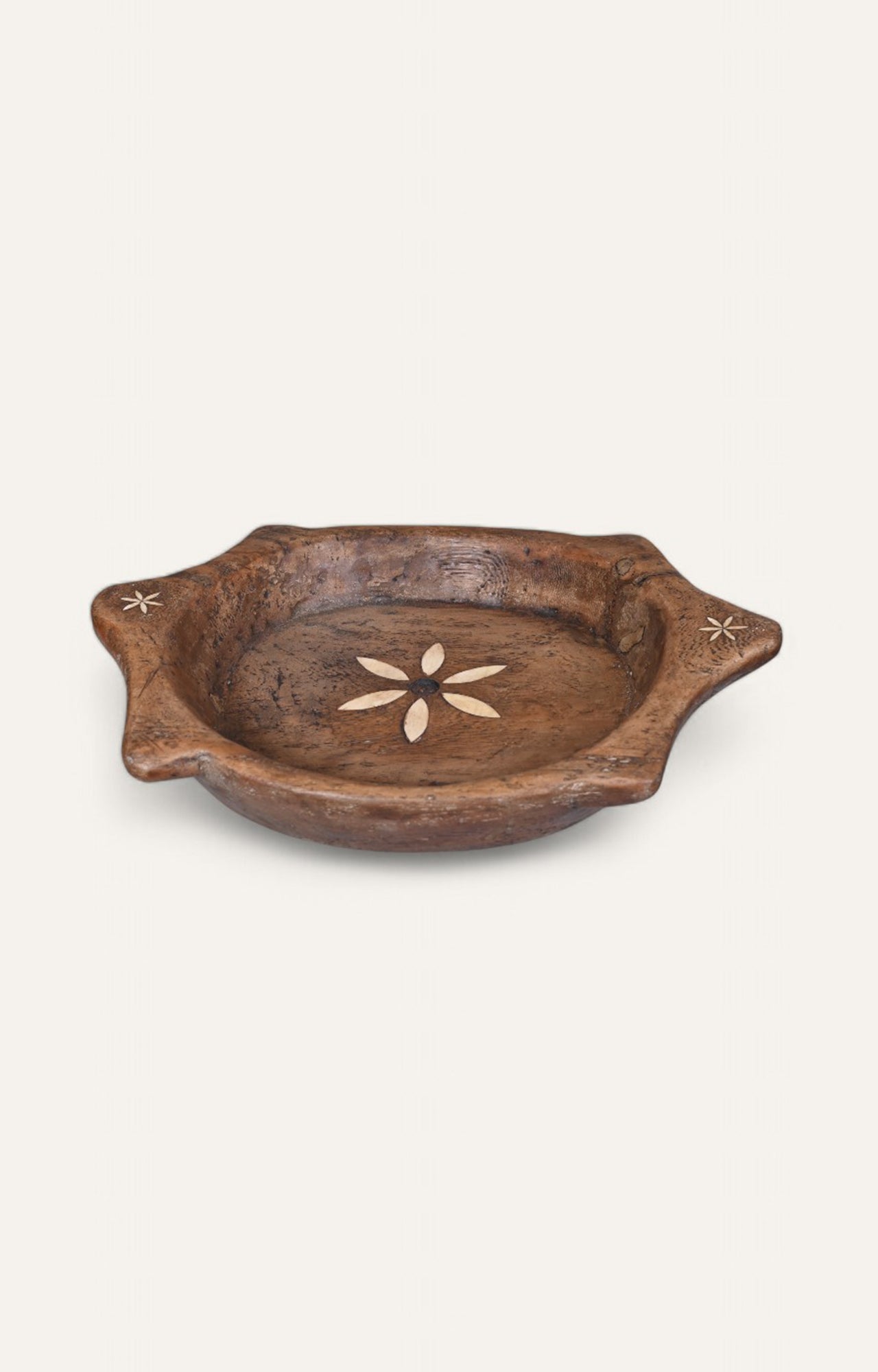 Hand-Crafted Round Wooden Tray