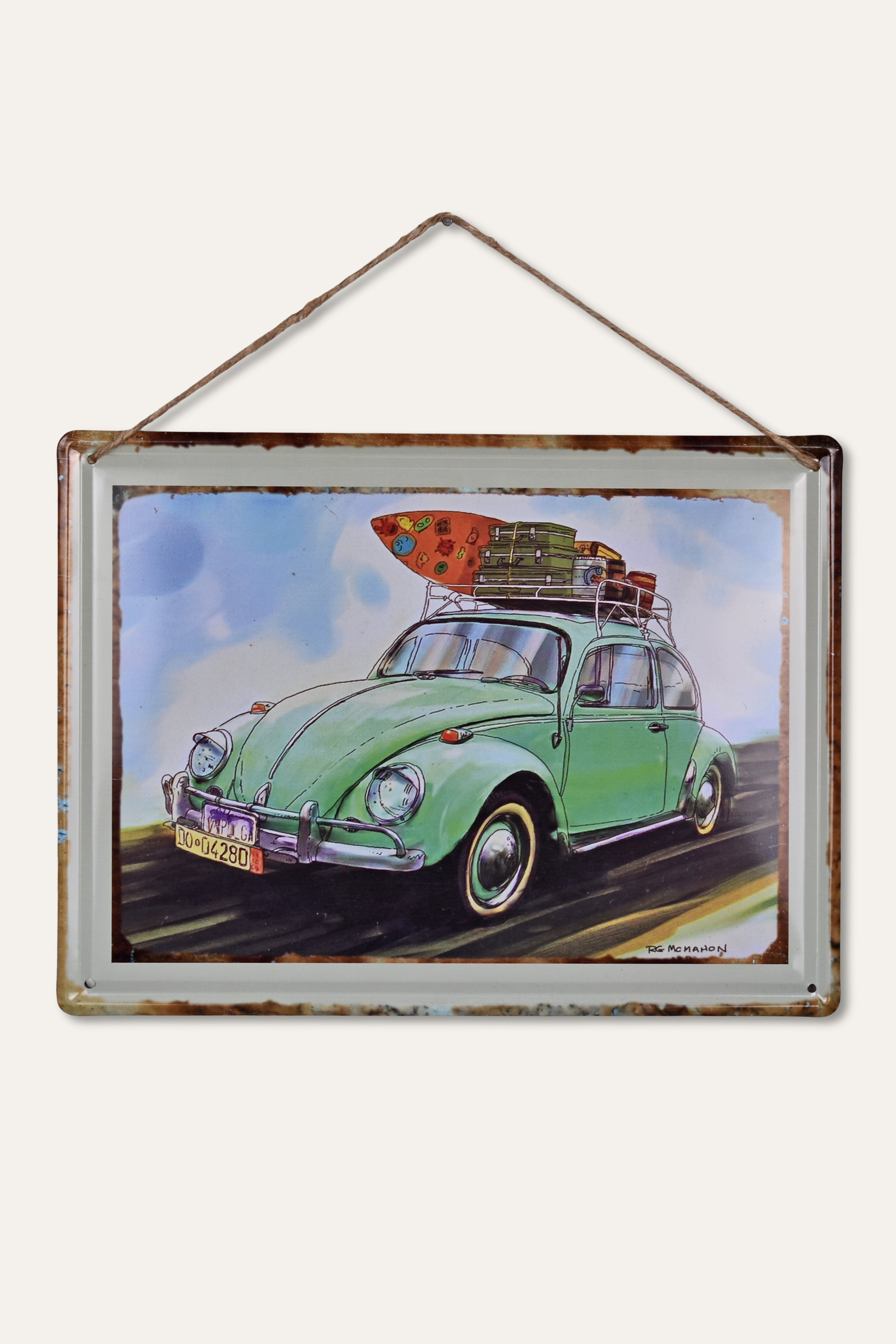 Classic Volkswagen Beetle Metal Wall Decor
