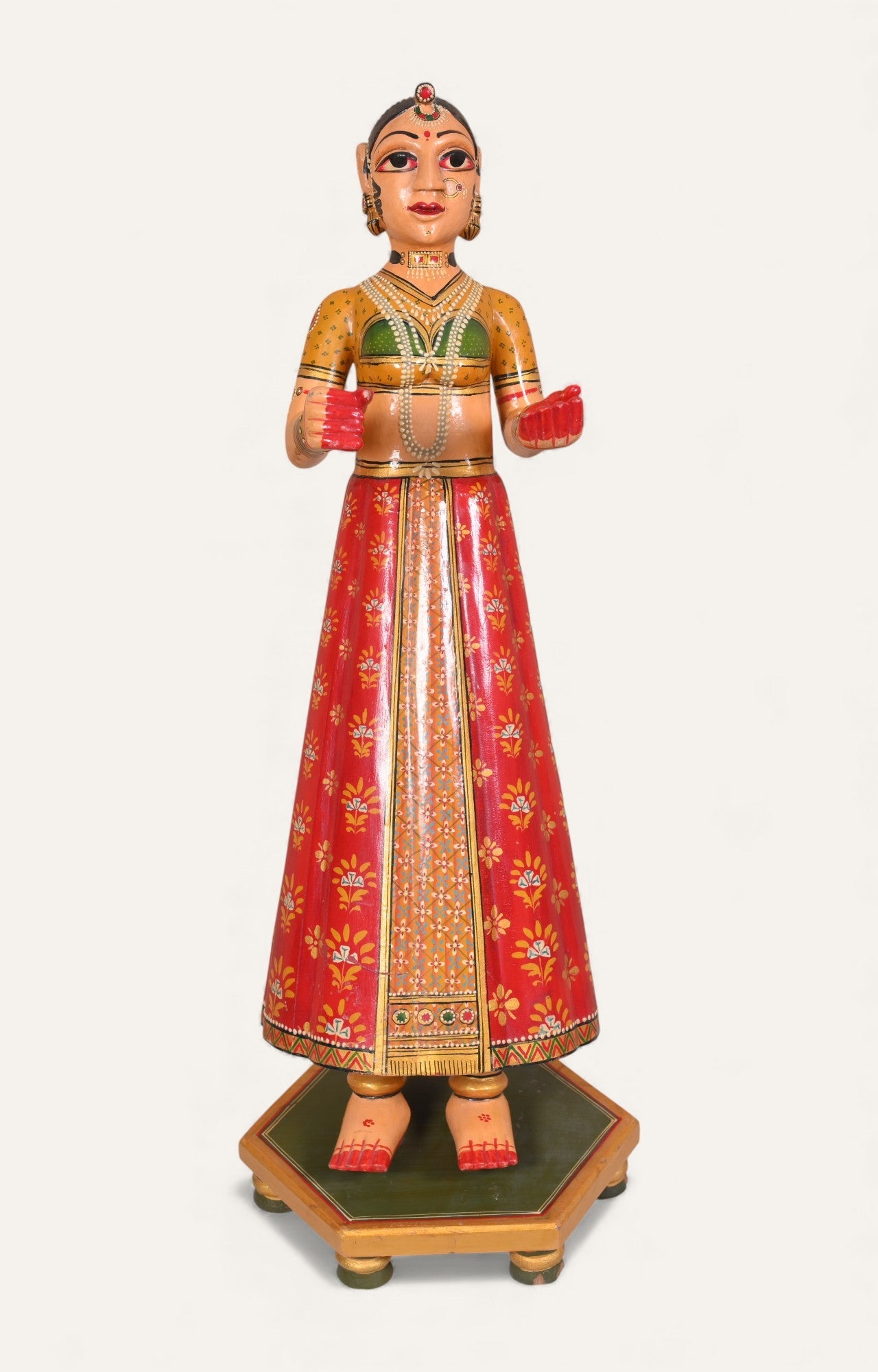 Hand-Painted Traditional Indian Lady Figurine