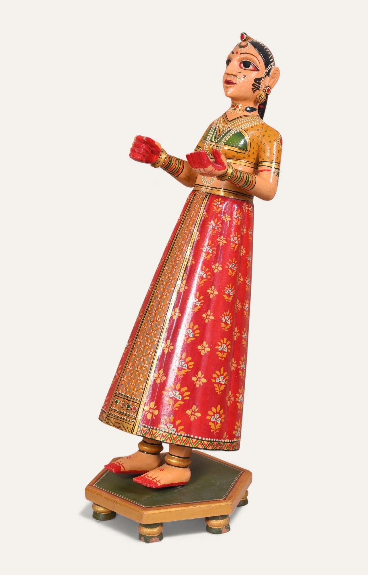 Hand-Painted Traditional Indian Lady Figurine