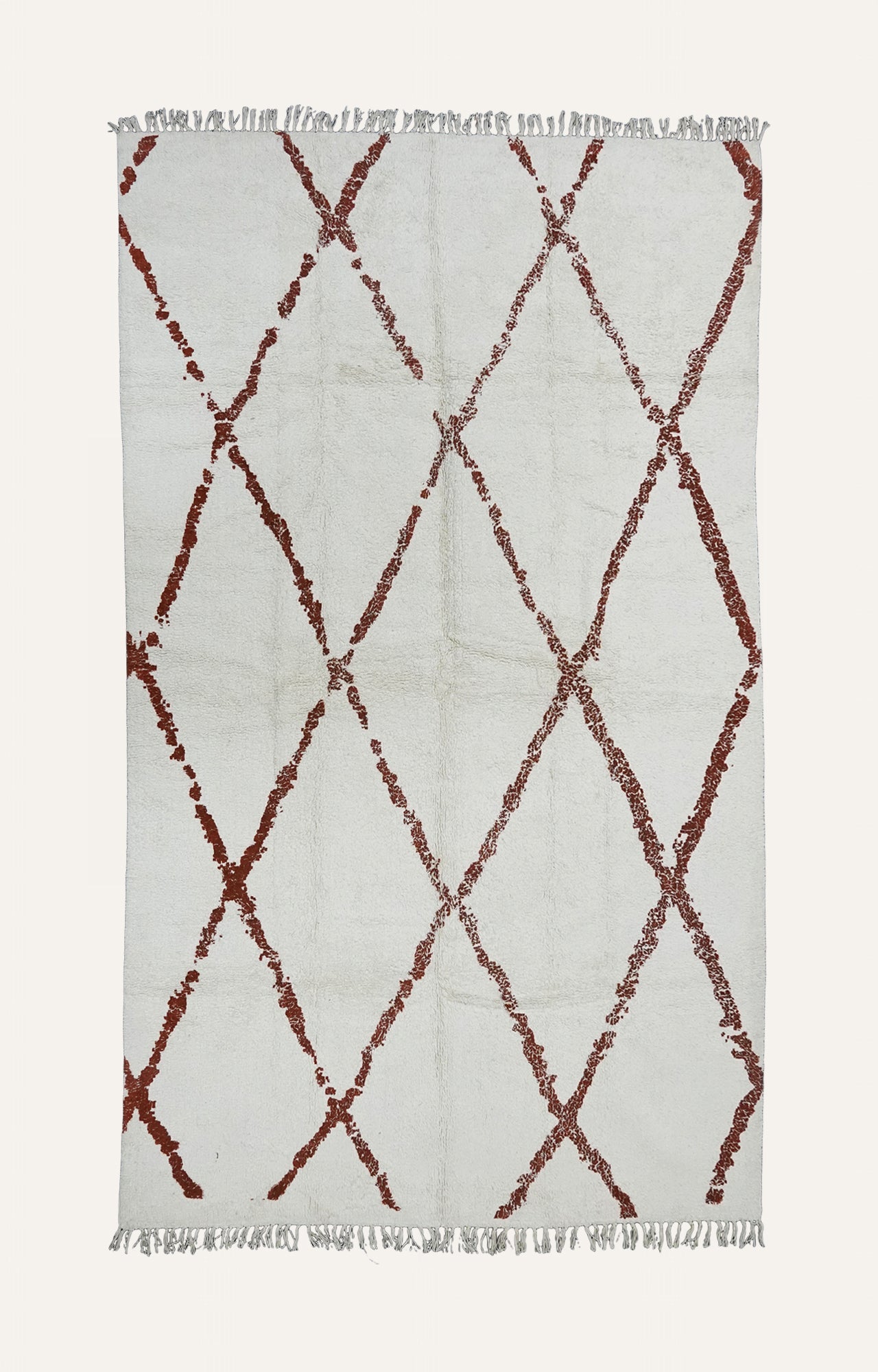 Cross Pattern Woolen Rug