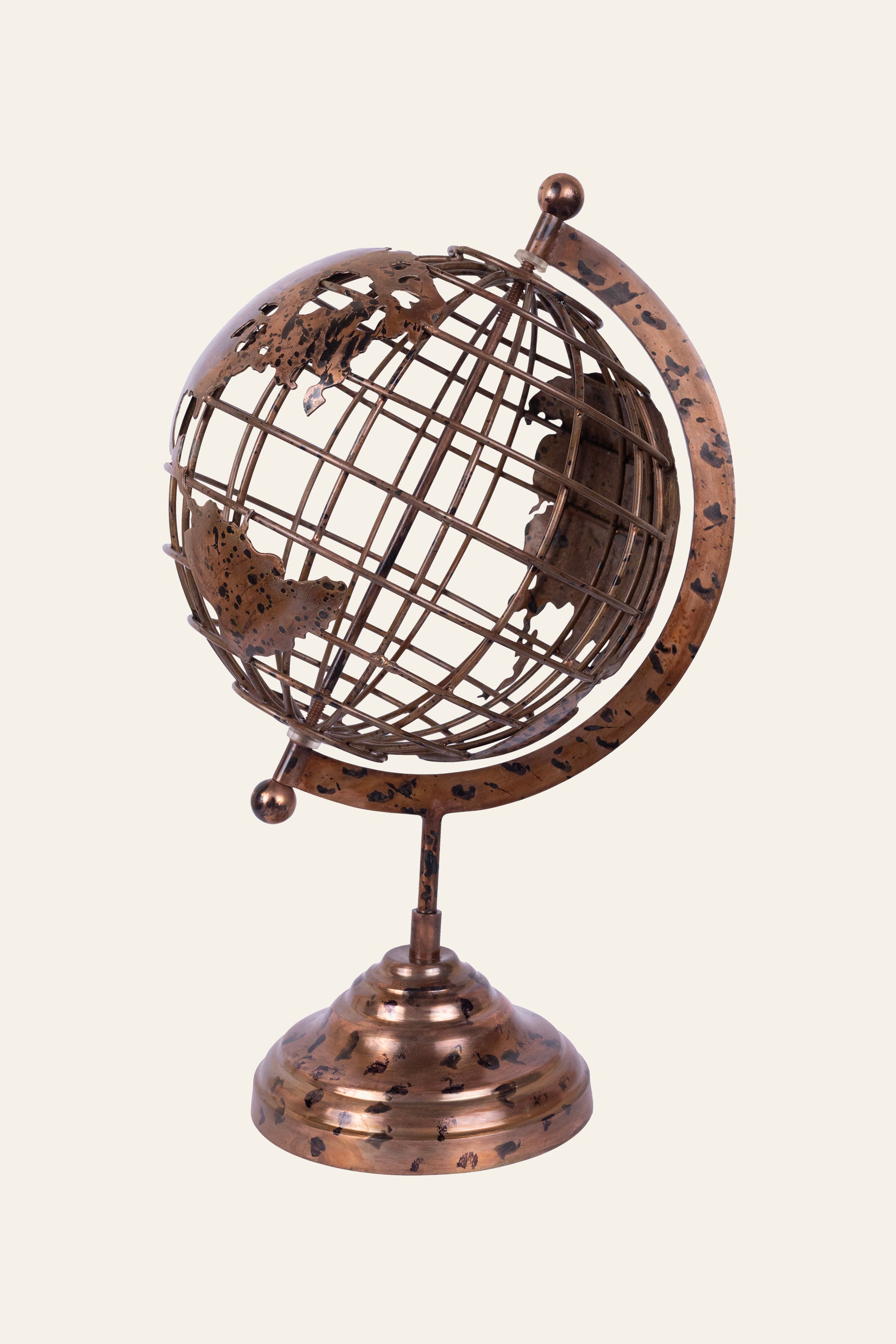 Explorer Wire Mesh World Globe for Desk Styling
