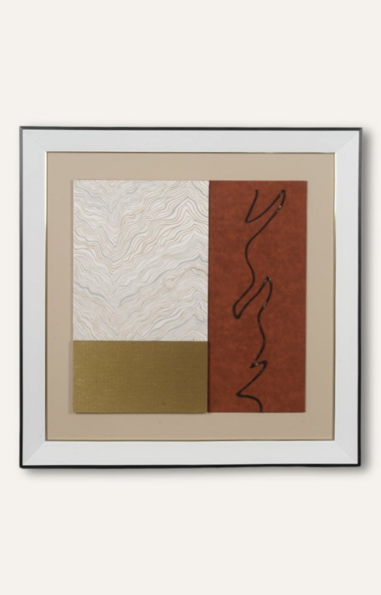 3D Relief Abstract Wall Art (Framed)