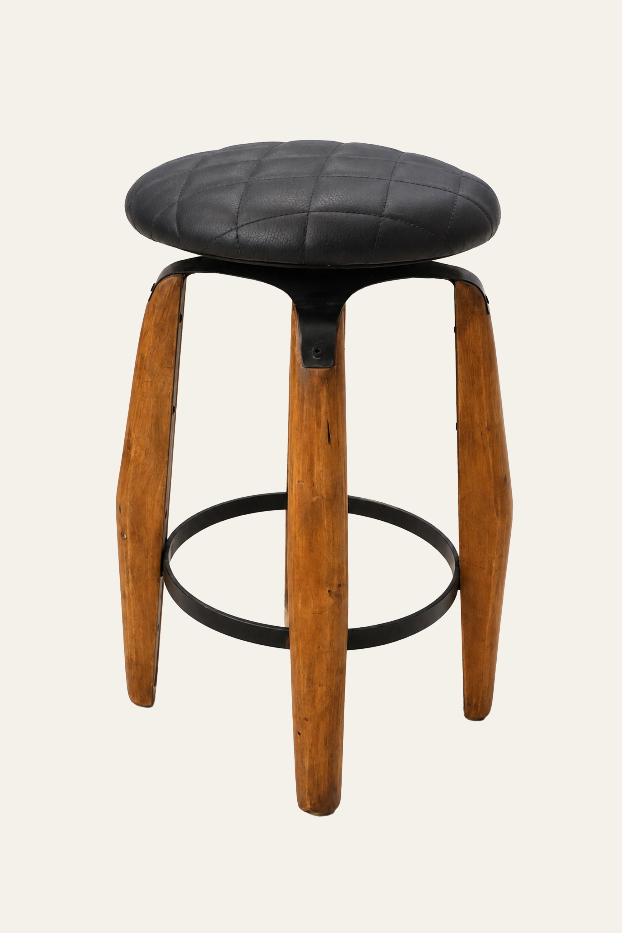 Round Upholstered Cafe-style Bar Stool