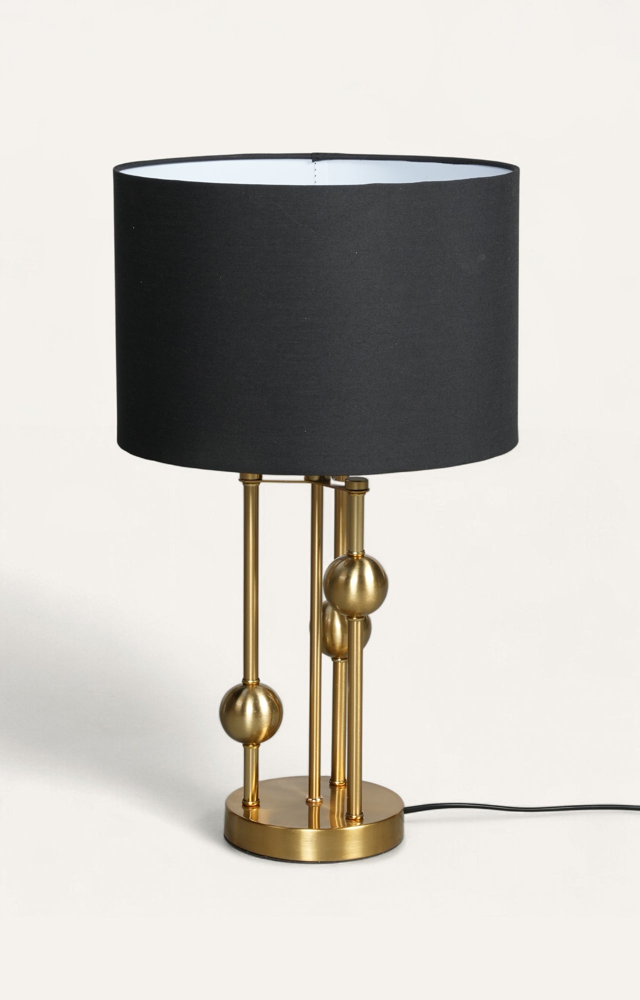 Modern Brass and Black Table Lamp