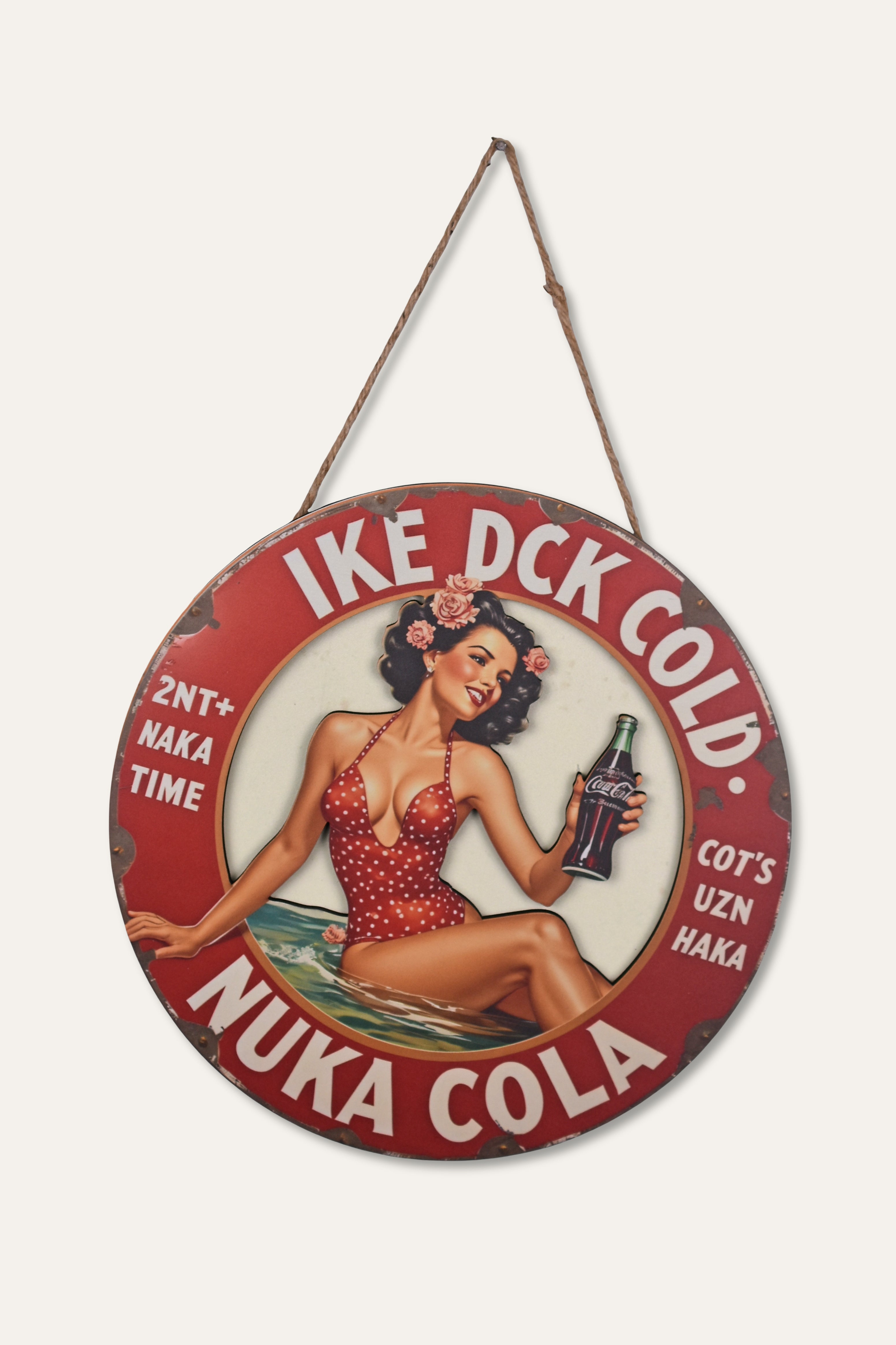 Distressed Nuka Cola Retro Metal Wall Décor
