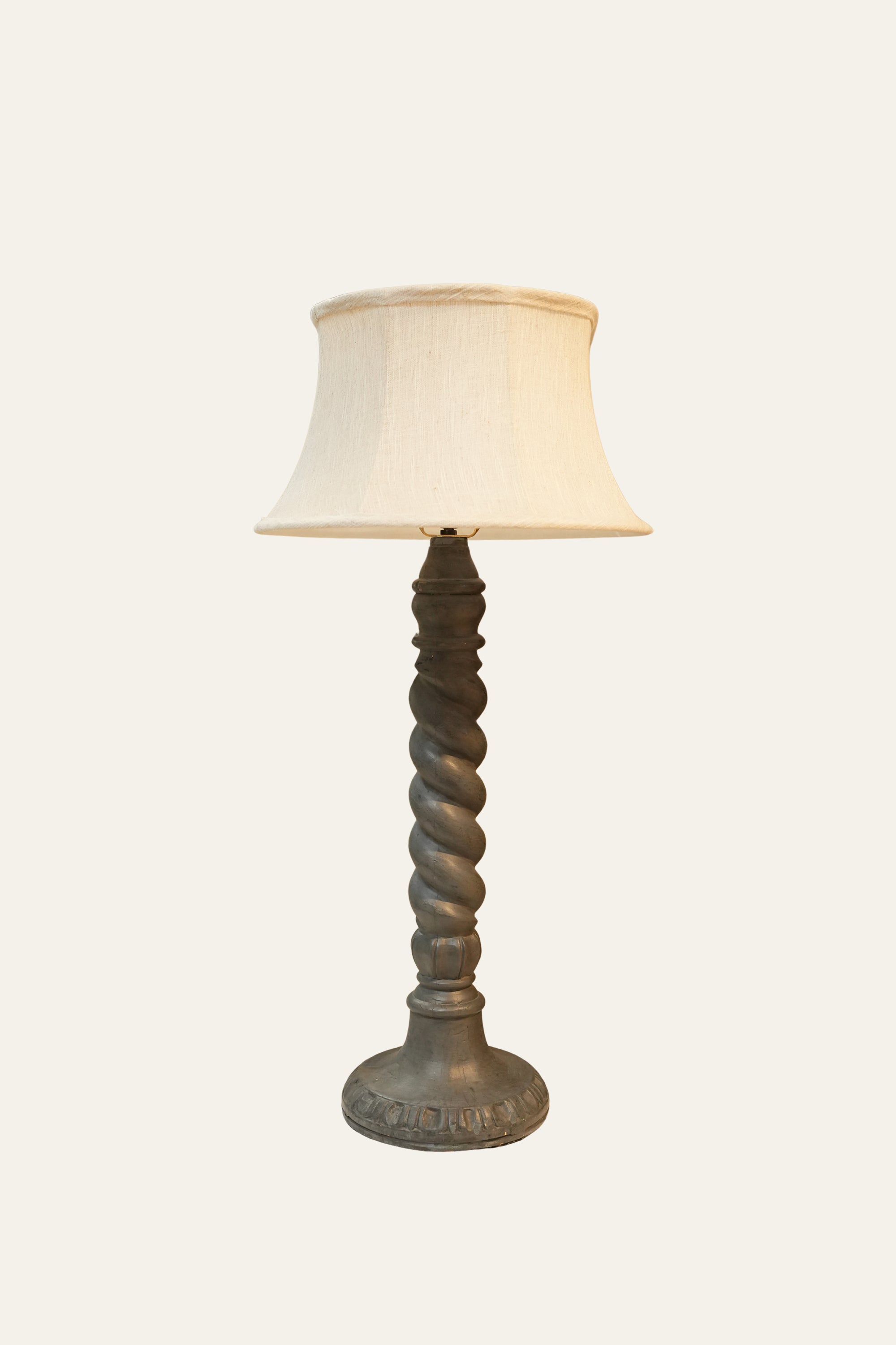 Barley Twist Wooden Table Lamp