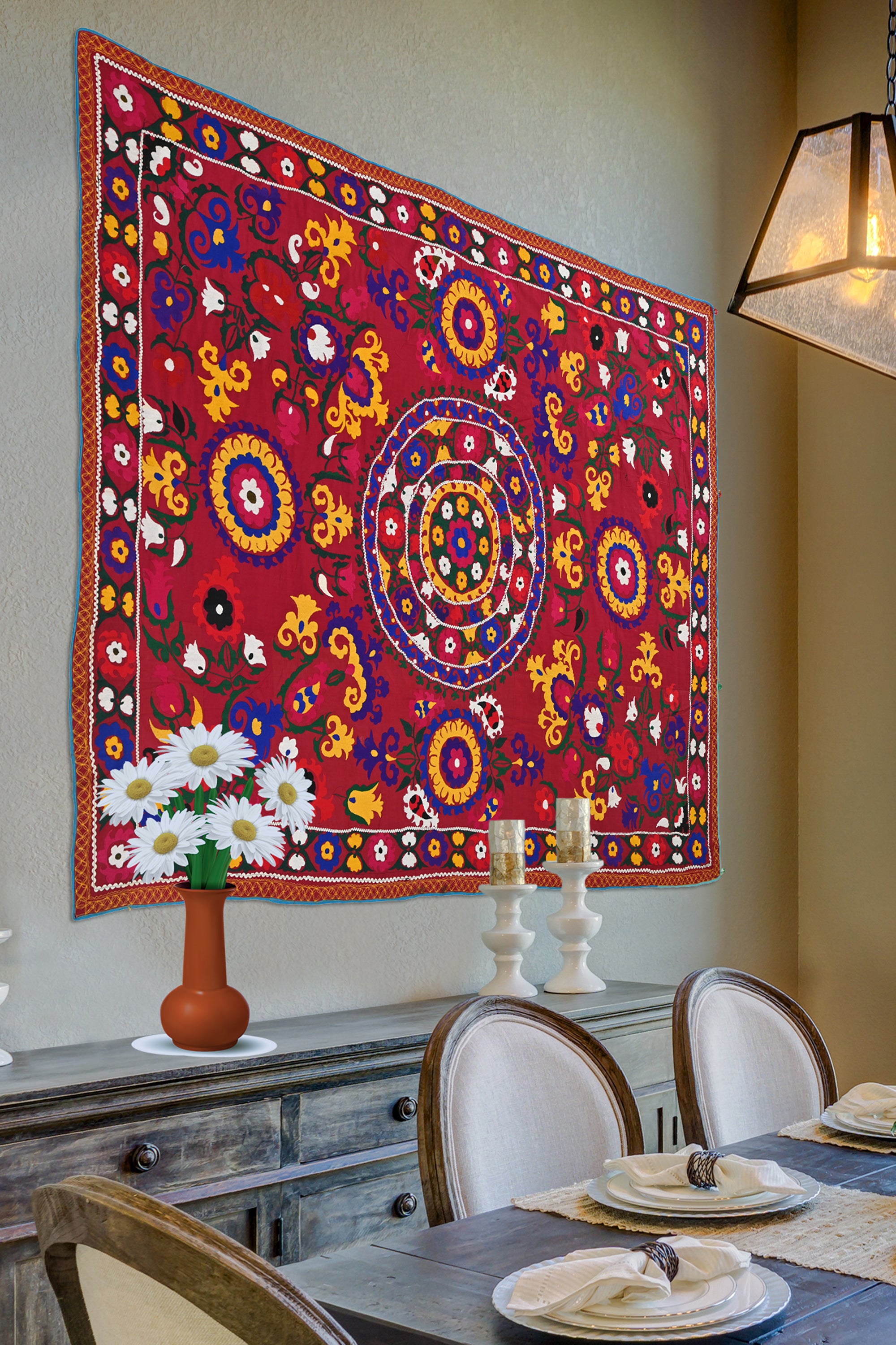Floral Suzani Wall Décor Panel
