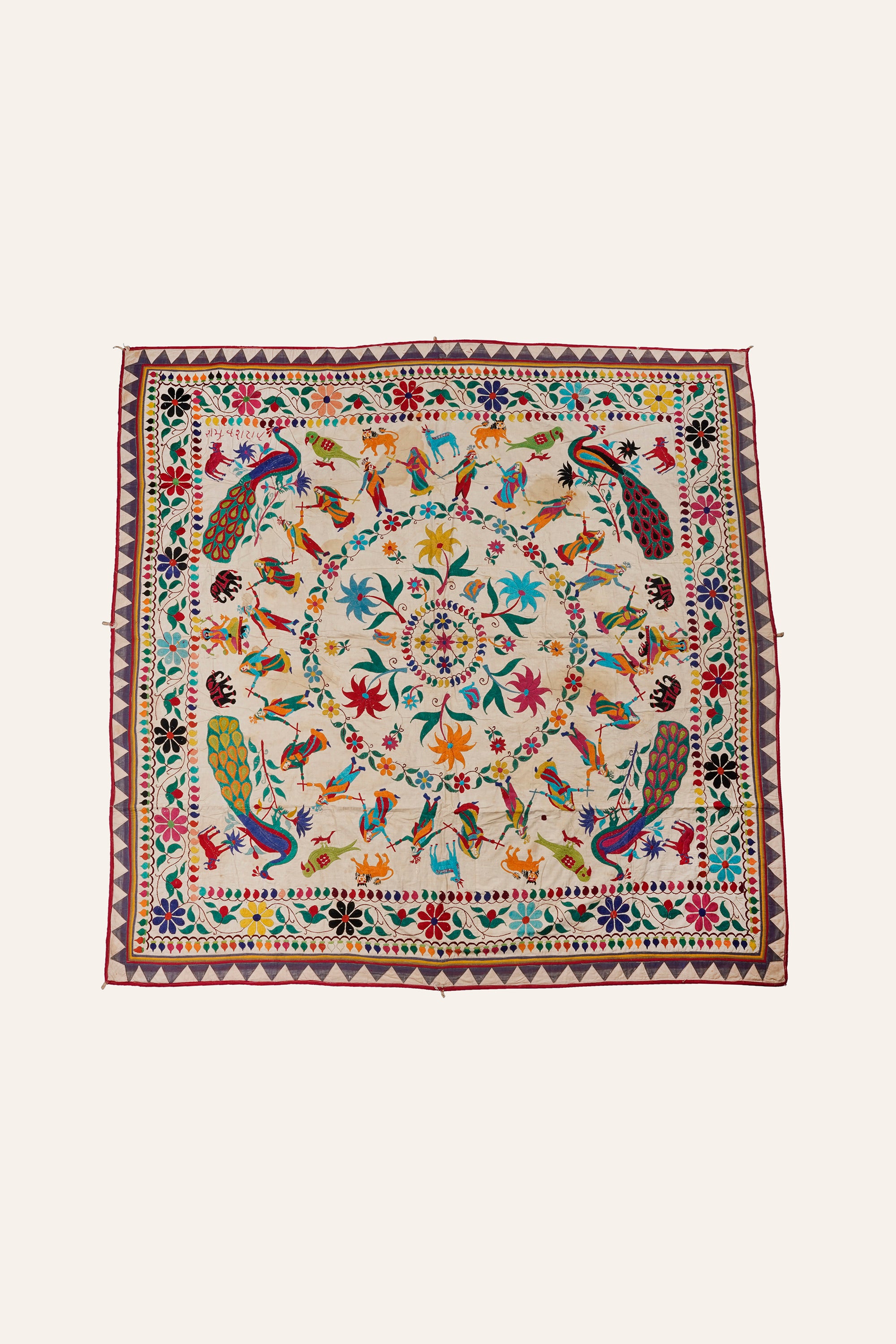 Collectible Vintage Kutch Textile | Mirror Work Décor