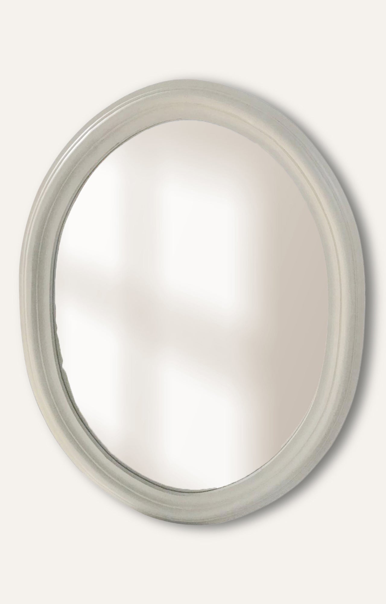 Elysia Oval Minimal Beige Mirror