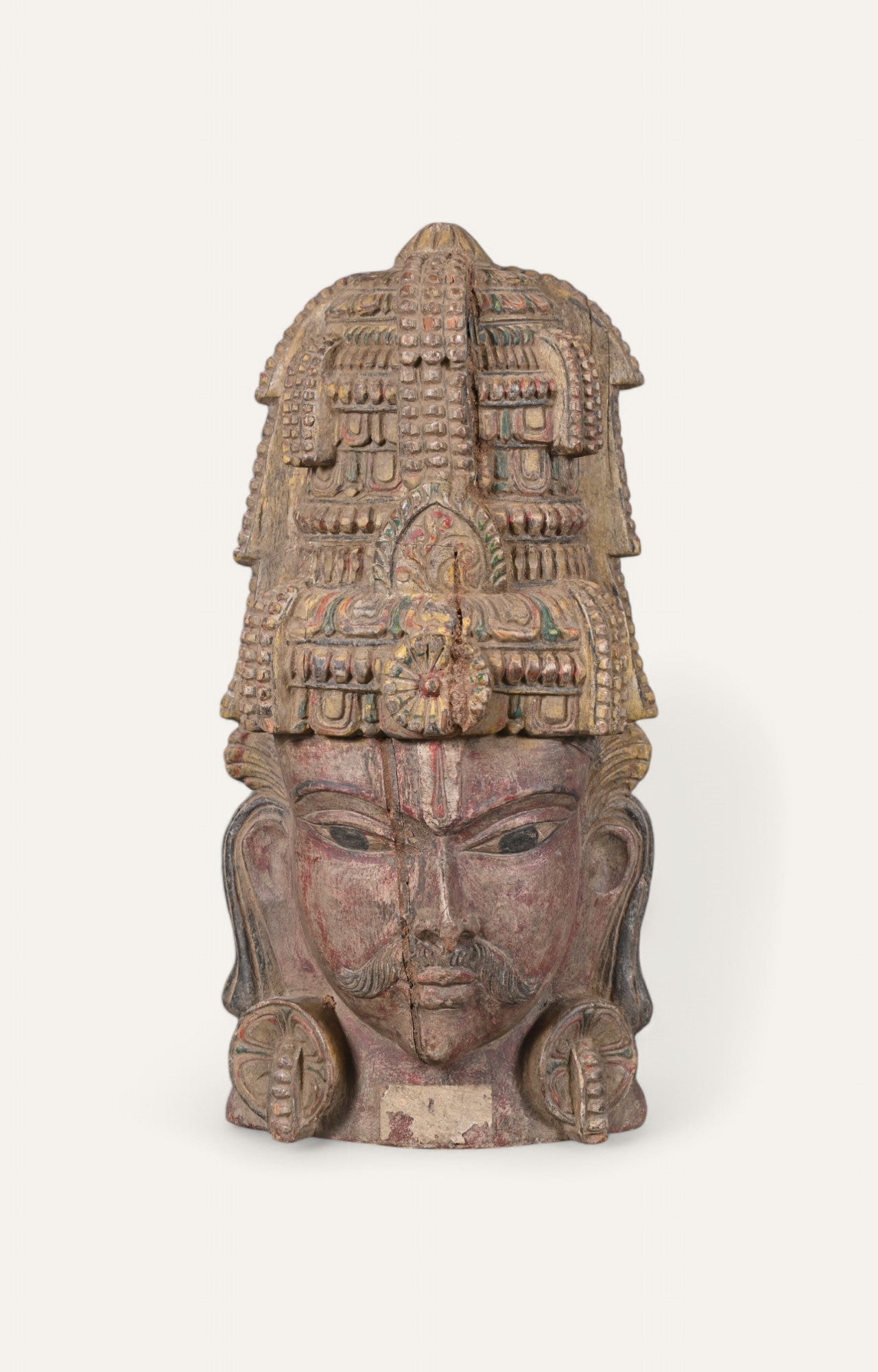 Traditional Hand-Carved Wooden Wall Mask