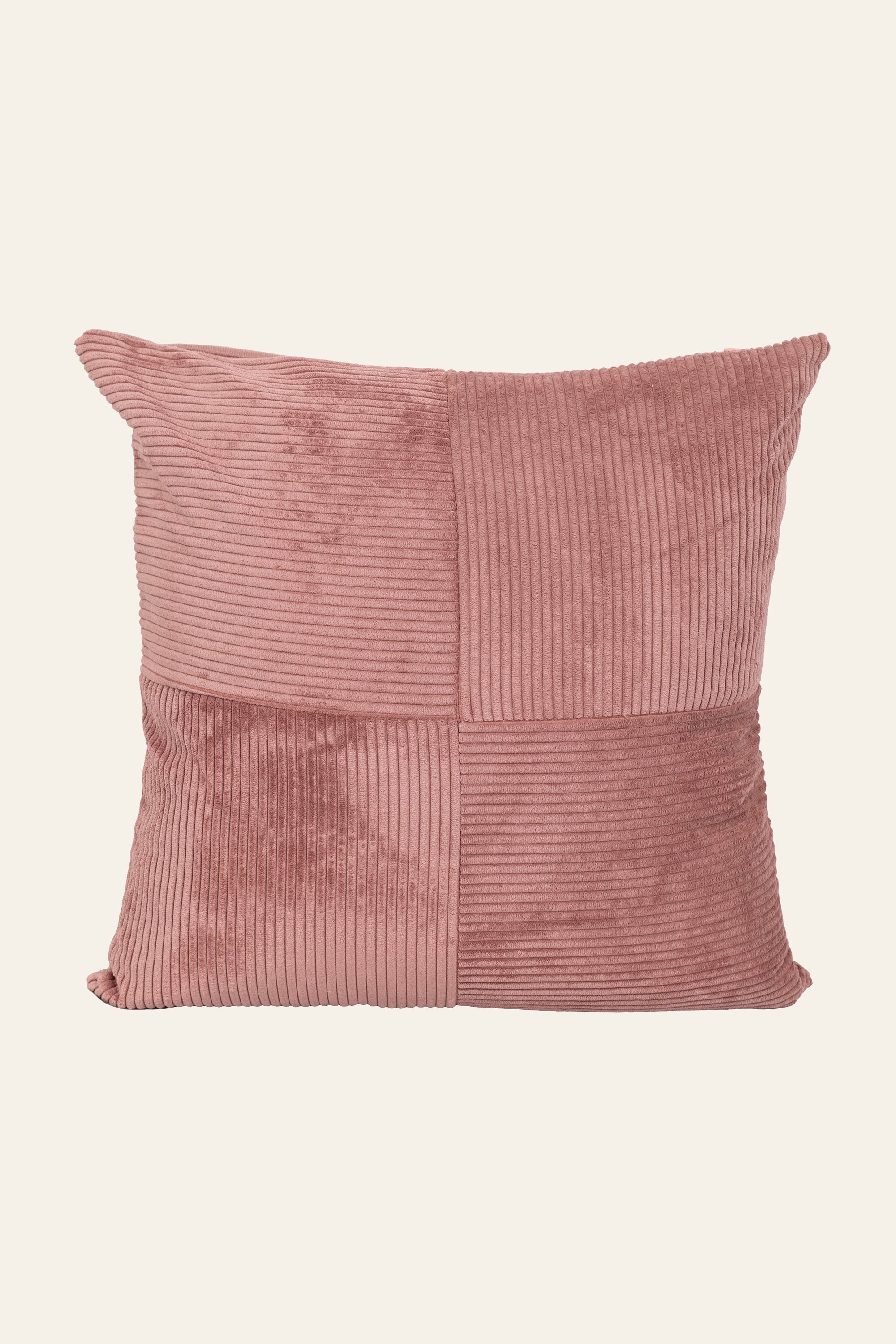 Dusty Rose Block Patchwork Cushion