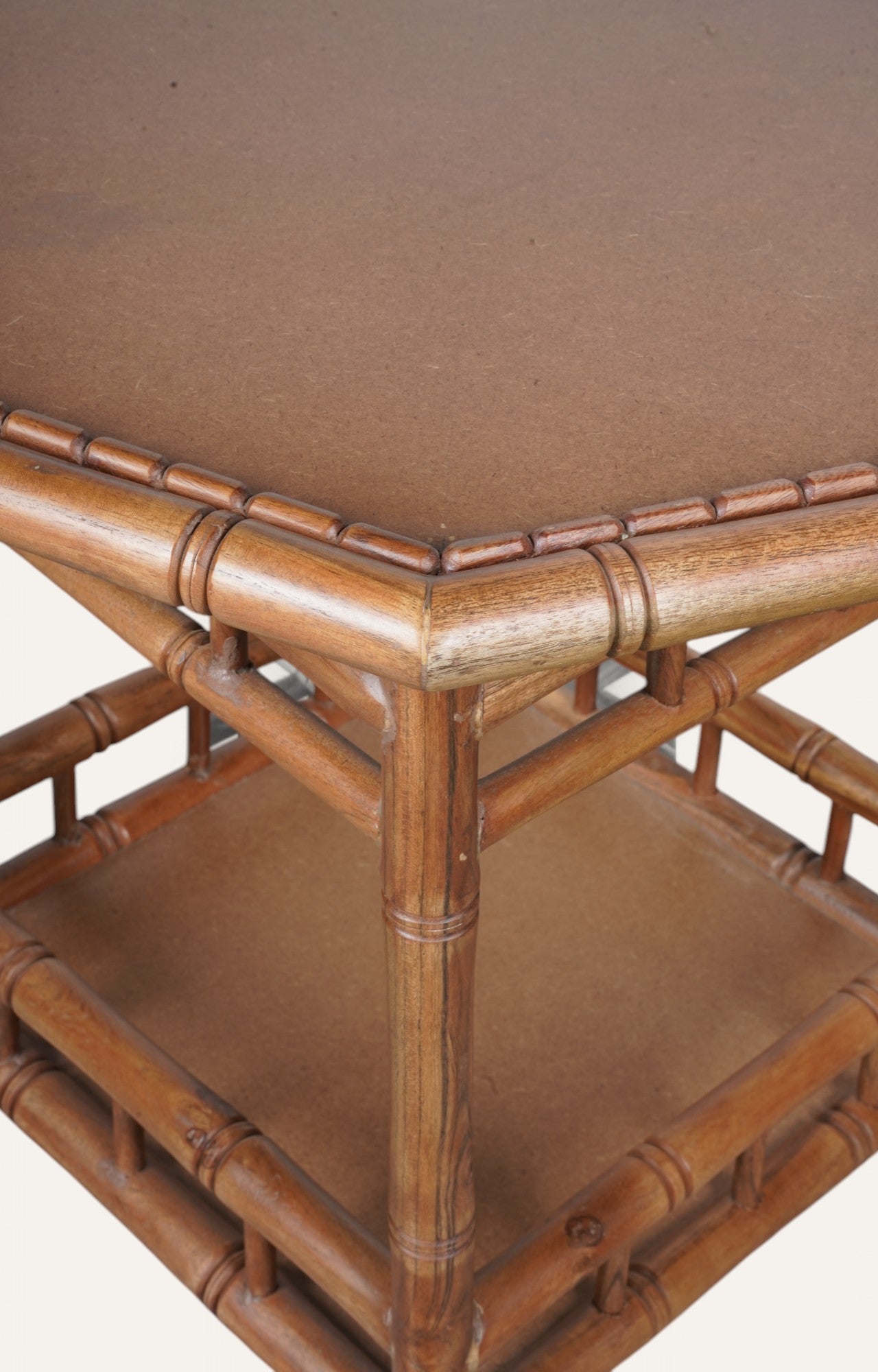 Coastal Bamboo Octagonal Side Table