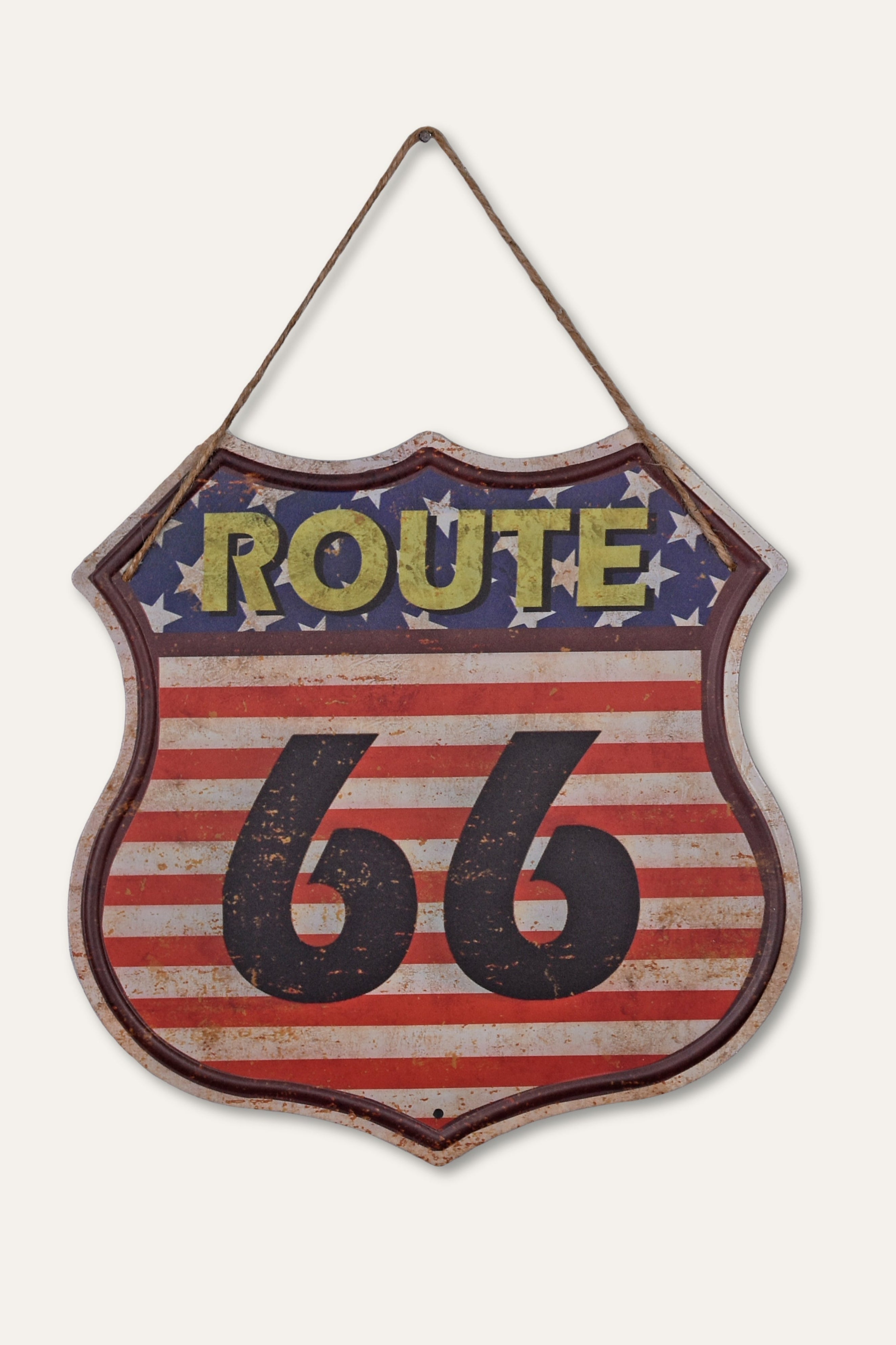 Route 66 Vintage Metal Wall Sign