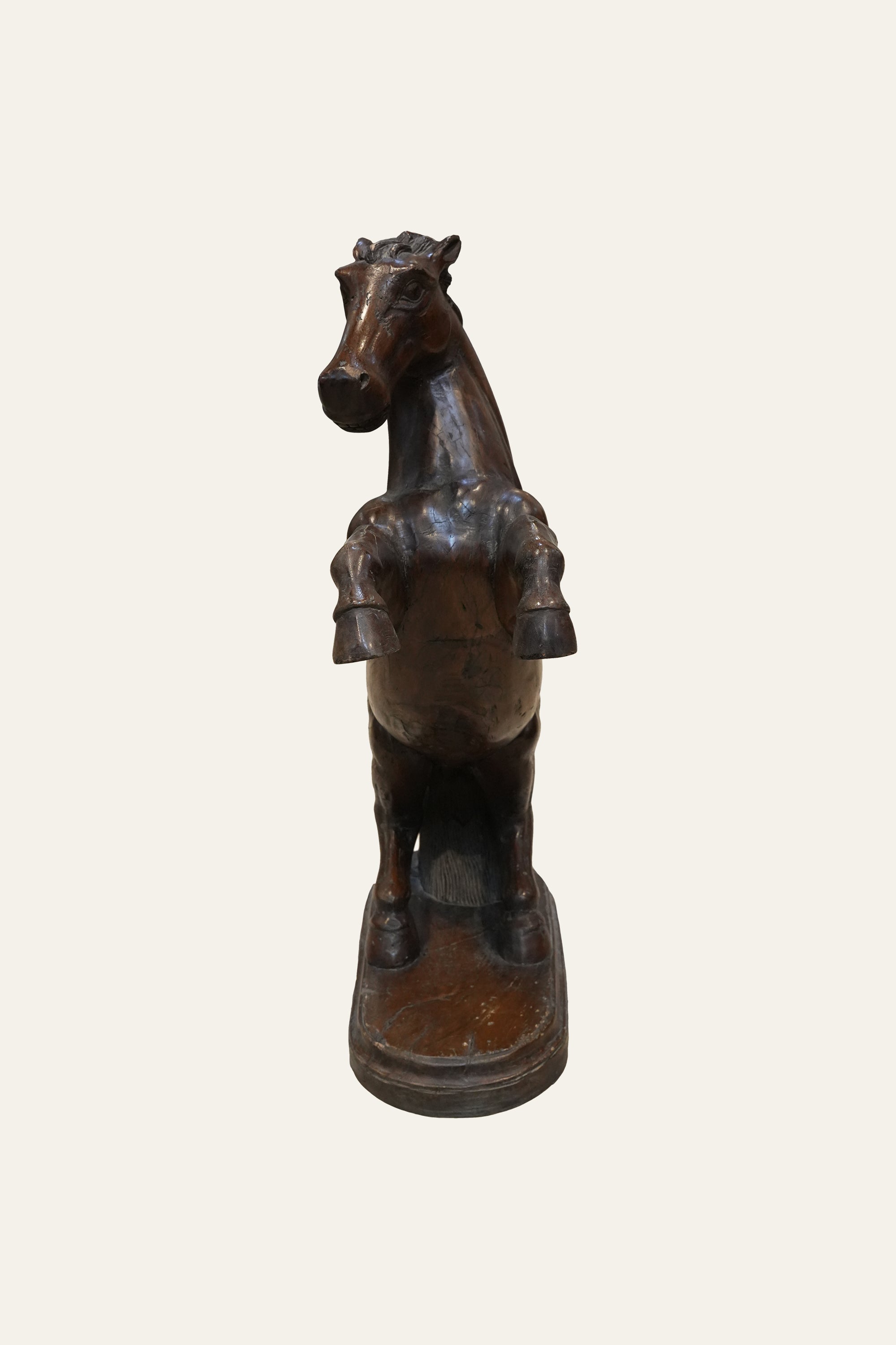 Rearing Horse Statue for Living Room Decor