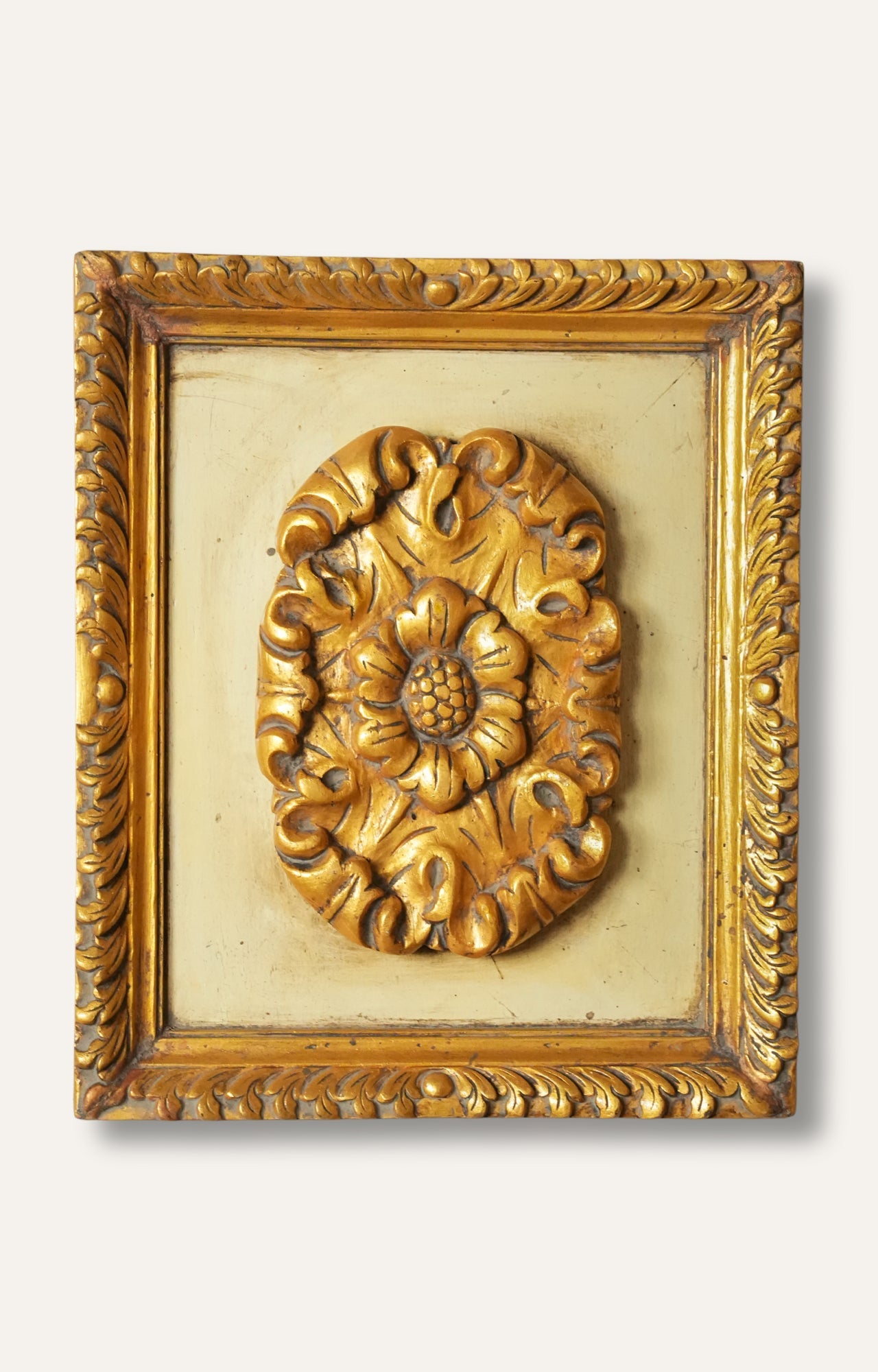 Ornate Gilded Floral Medallion Wall Plaque