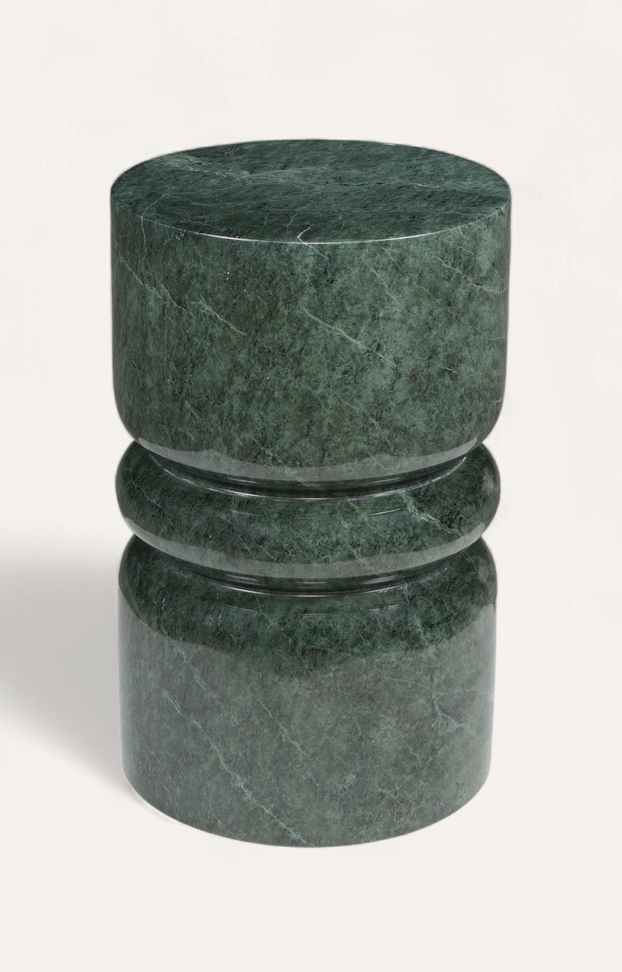 Sculptural Green Marble Accent Table