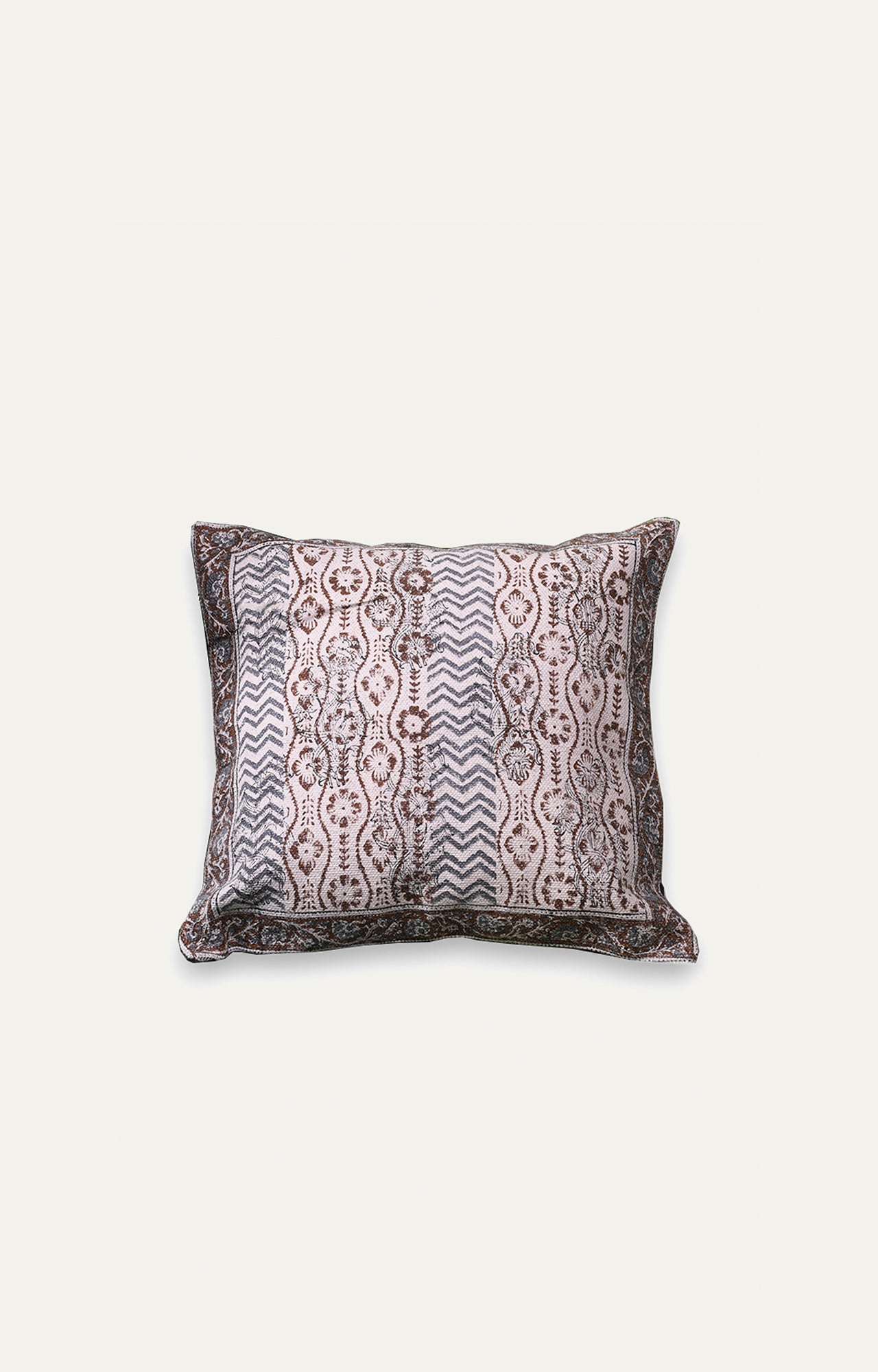 Distressed Floral Cotton Cushion Cover