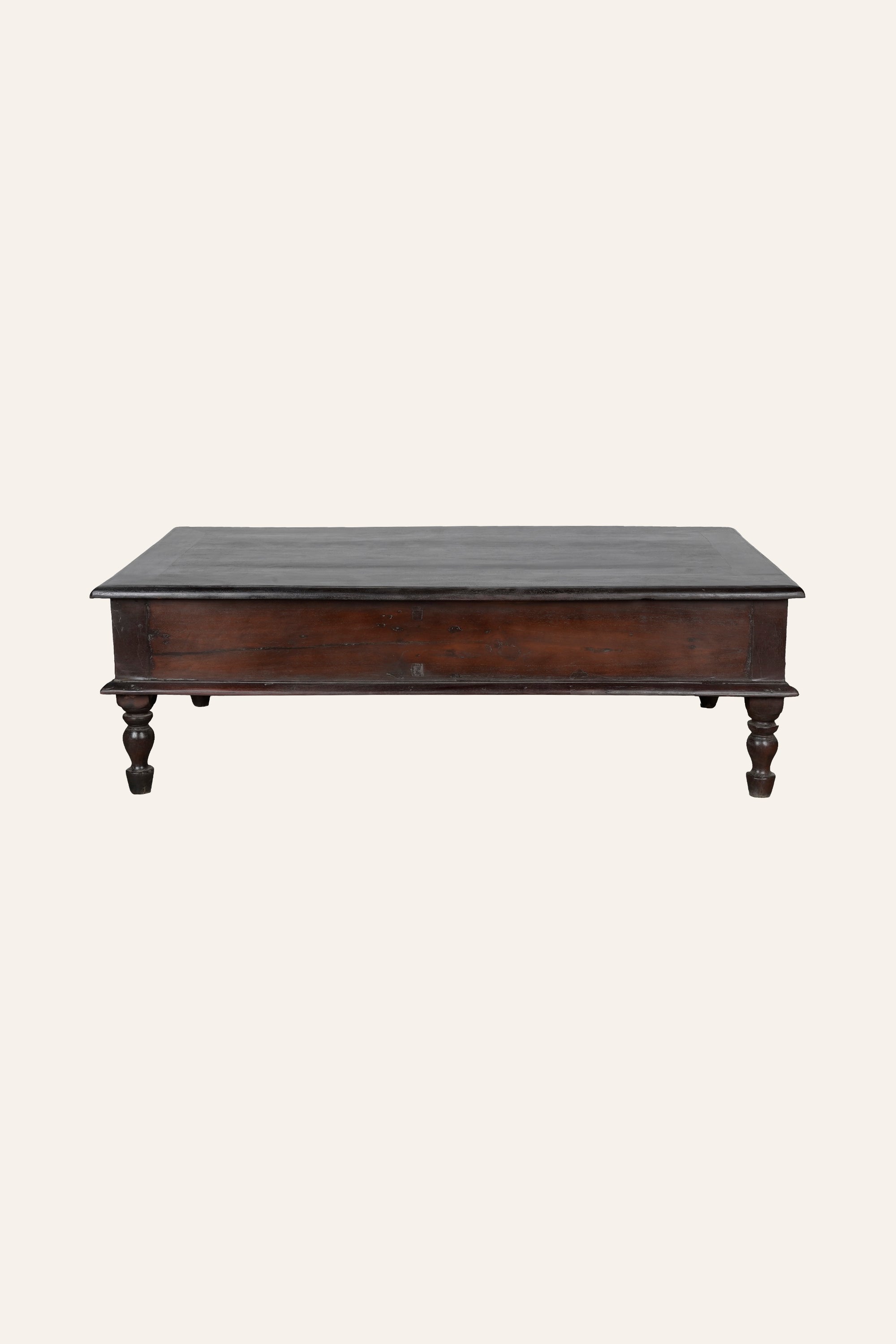 Vintage Dual Toned Rectangular Wooden Coffee Table