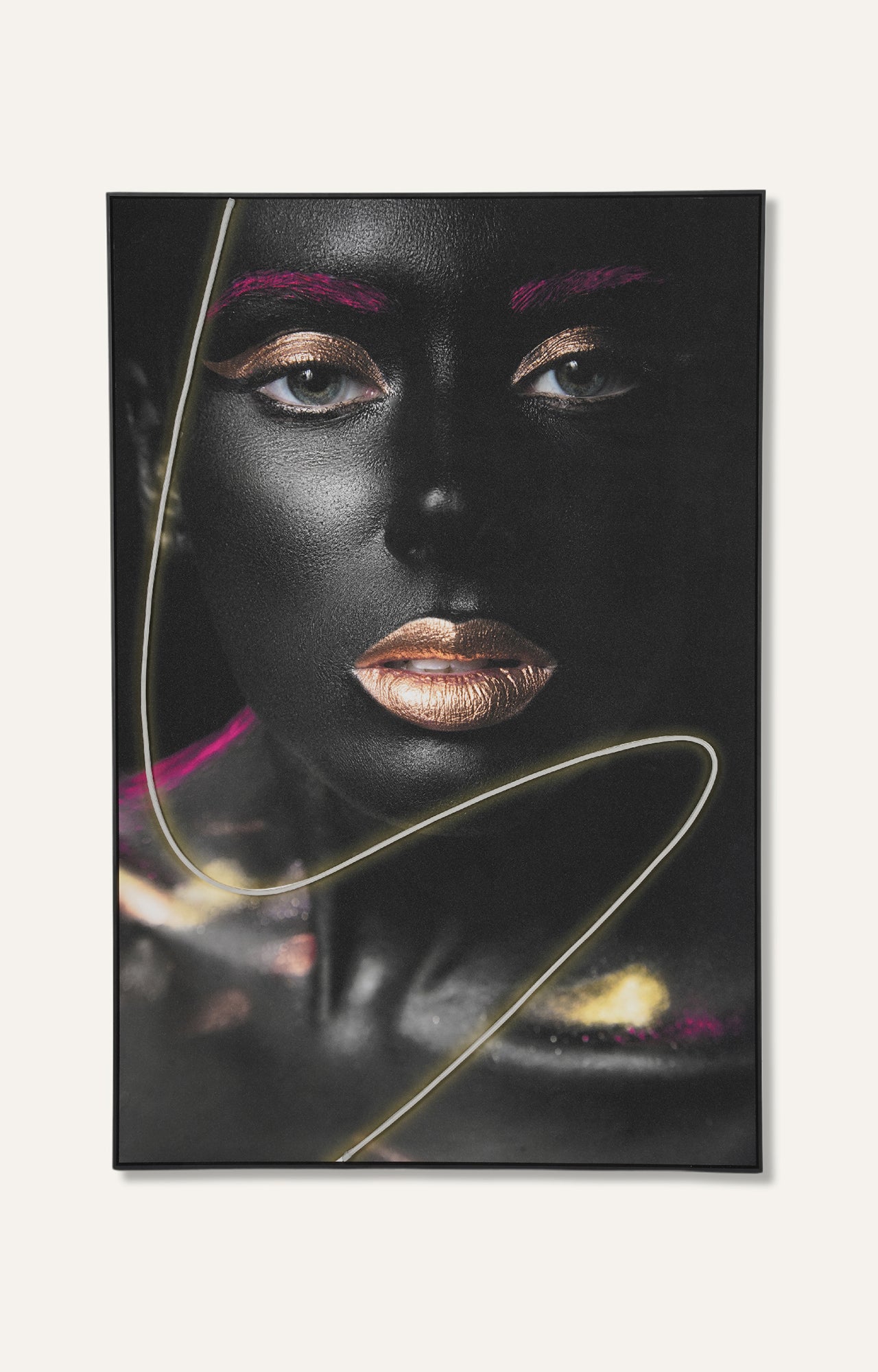 Bold in Gold LED Painting