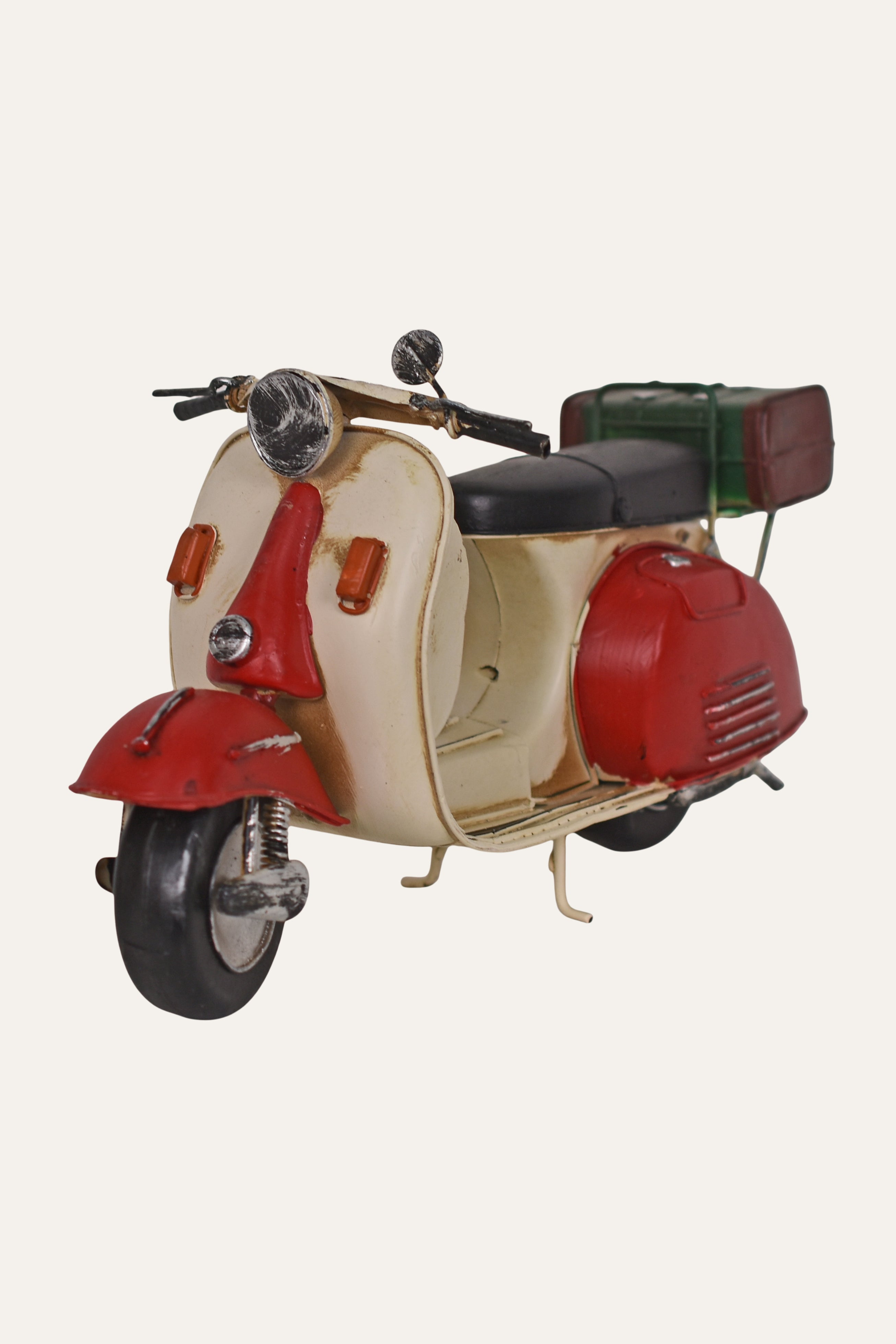 Vintage Red Vespa Metal Decor