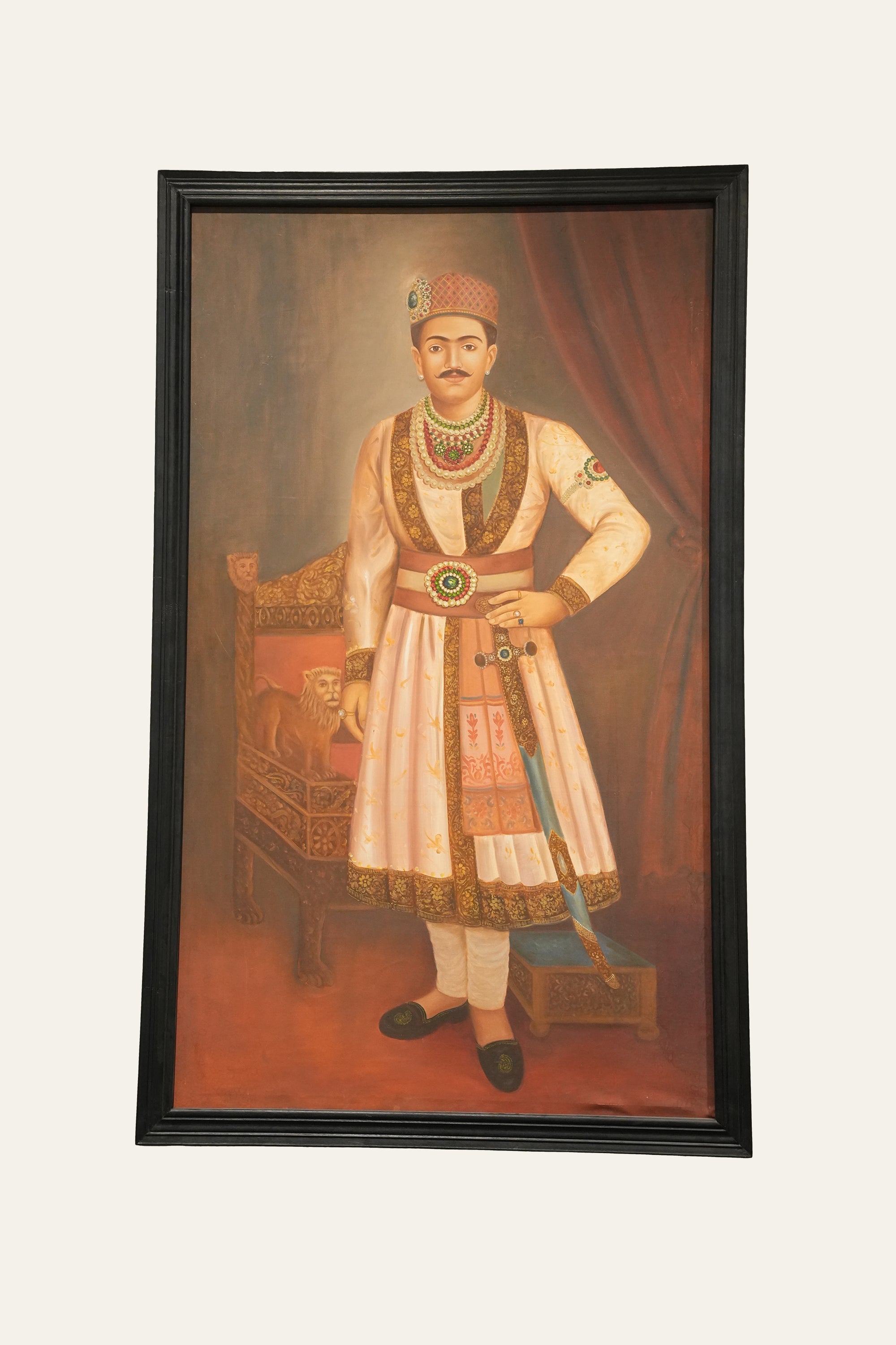 Royal Indian Maharaja Oil Painting