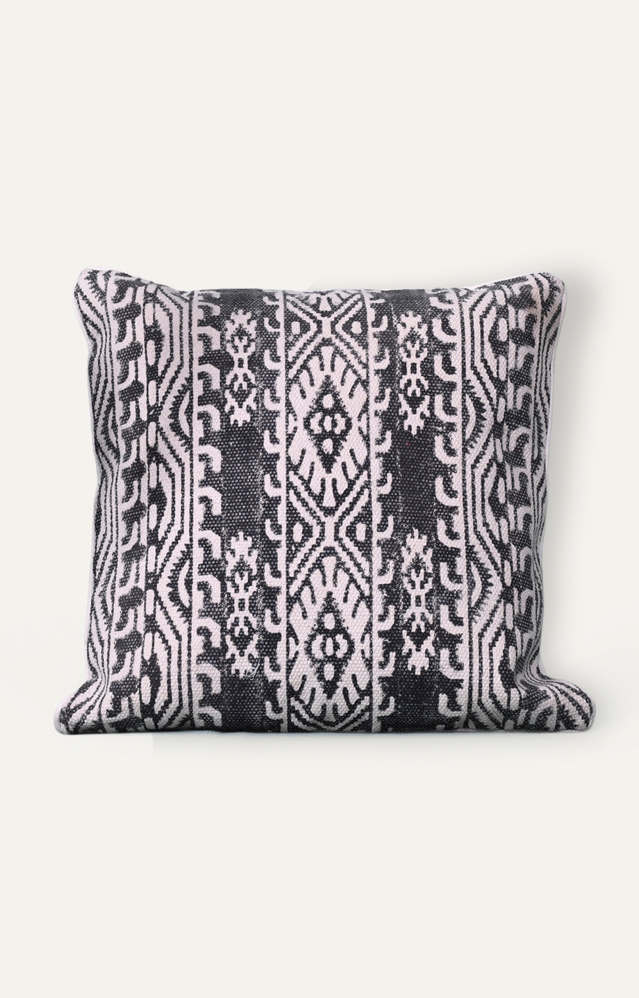Black Tribal Print Cotton Cushion Cover