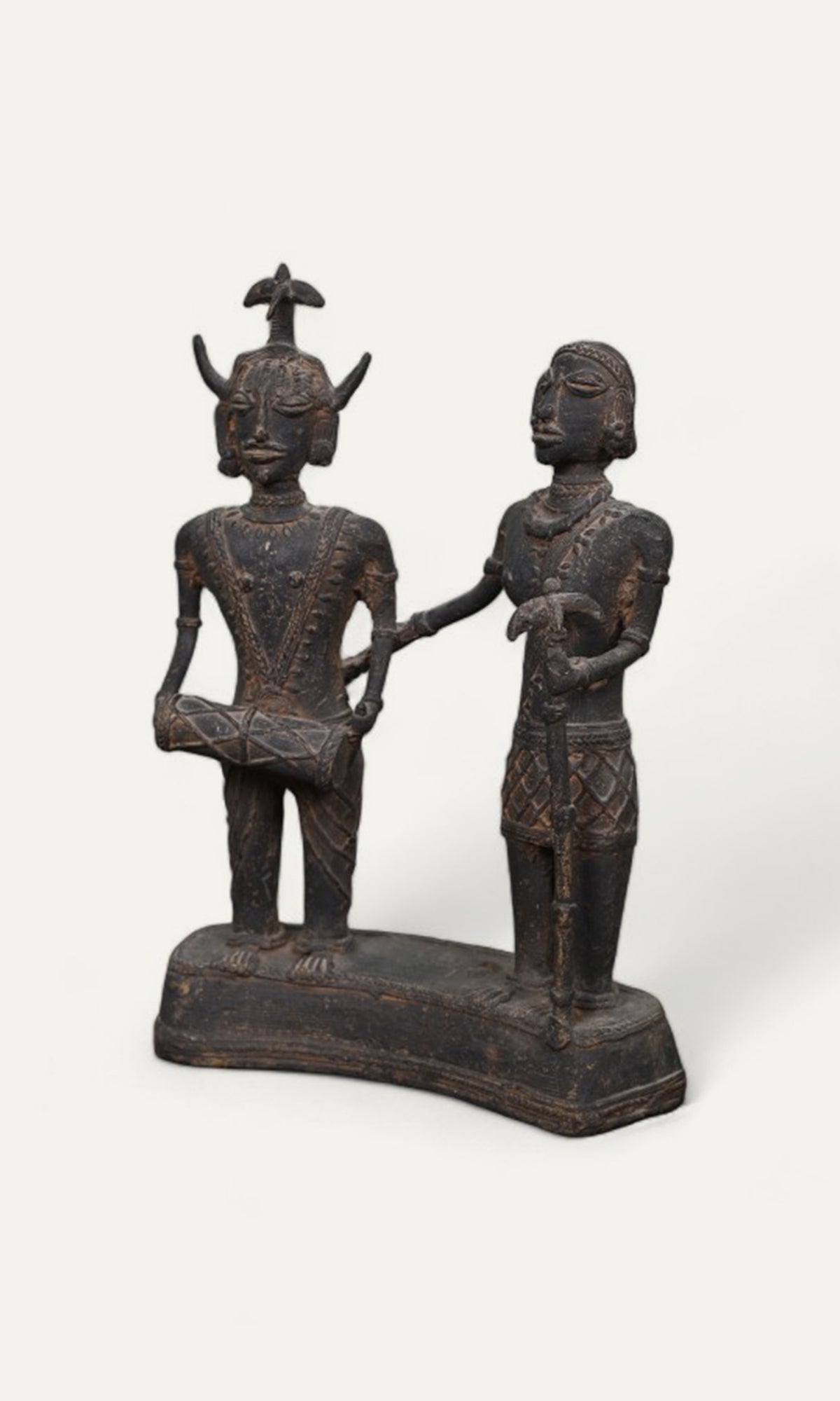 Tribal Brass Couple Figurine