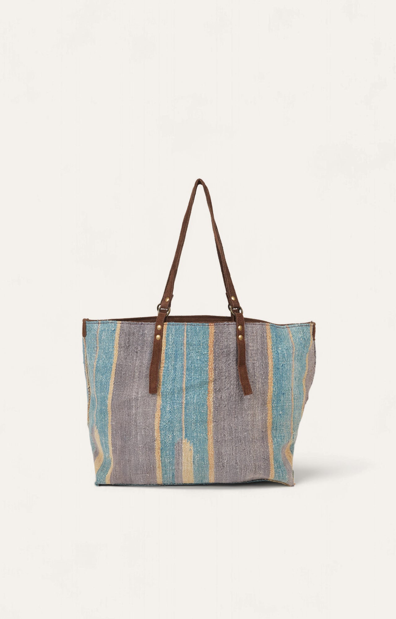 Eco-Friendly Earthy Striped Cotton Tote Bag