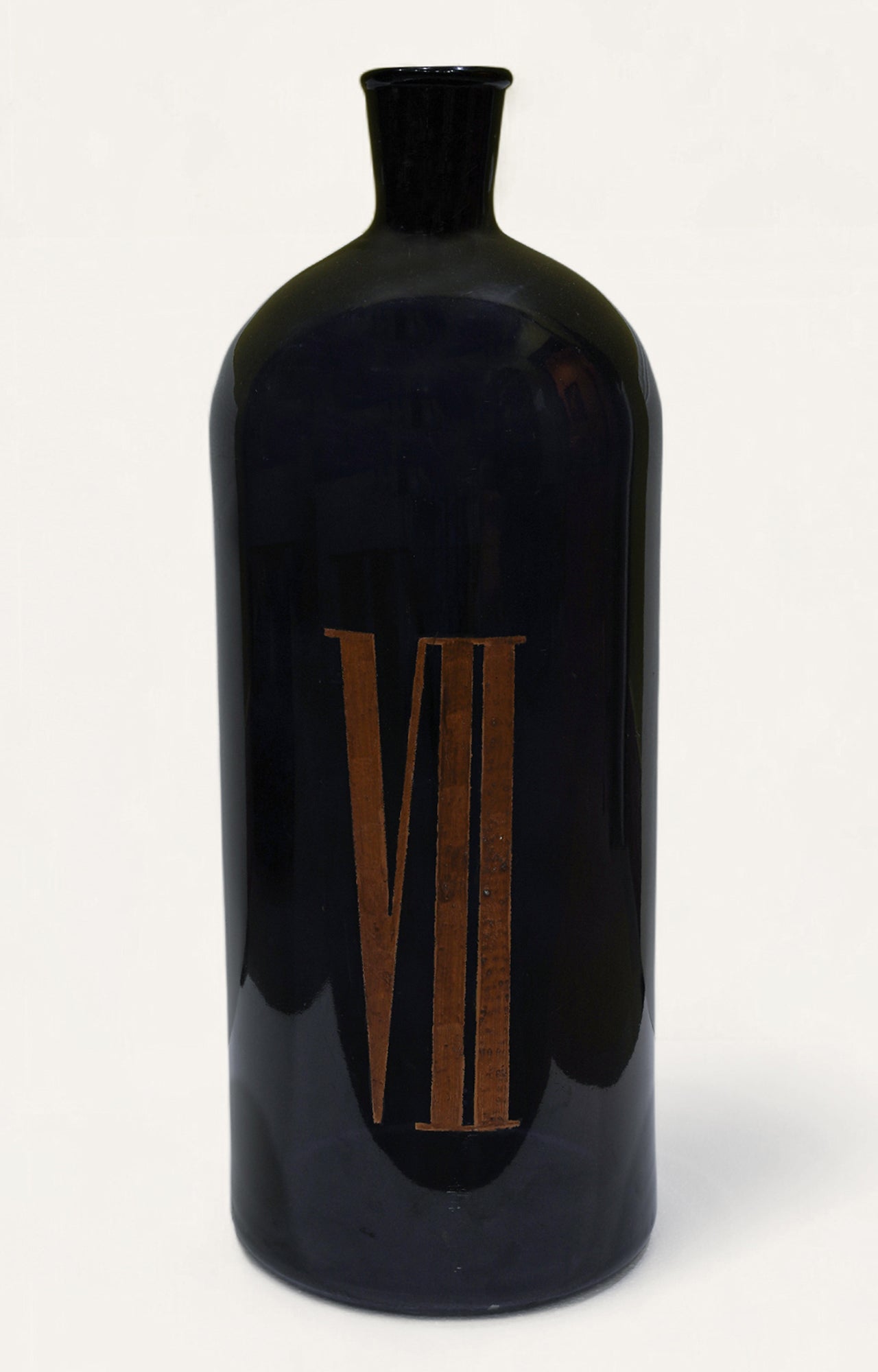 Classy Black Bottle-Design Glass Vase