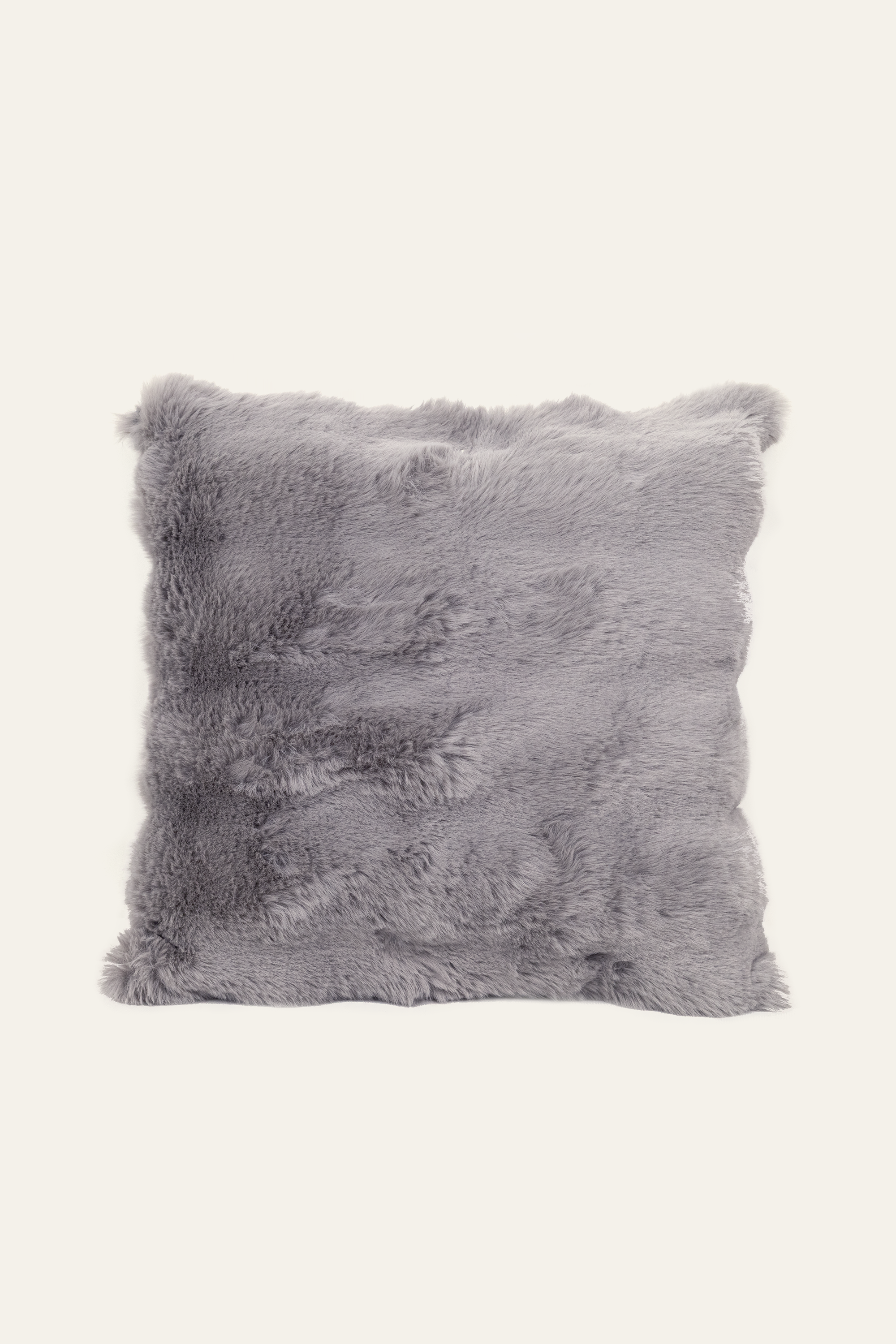 Grey Fur Cushion for Sofa Set
