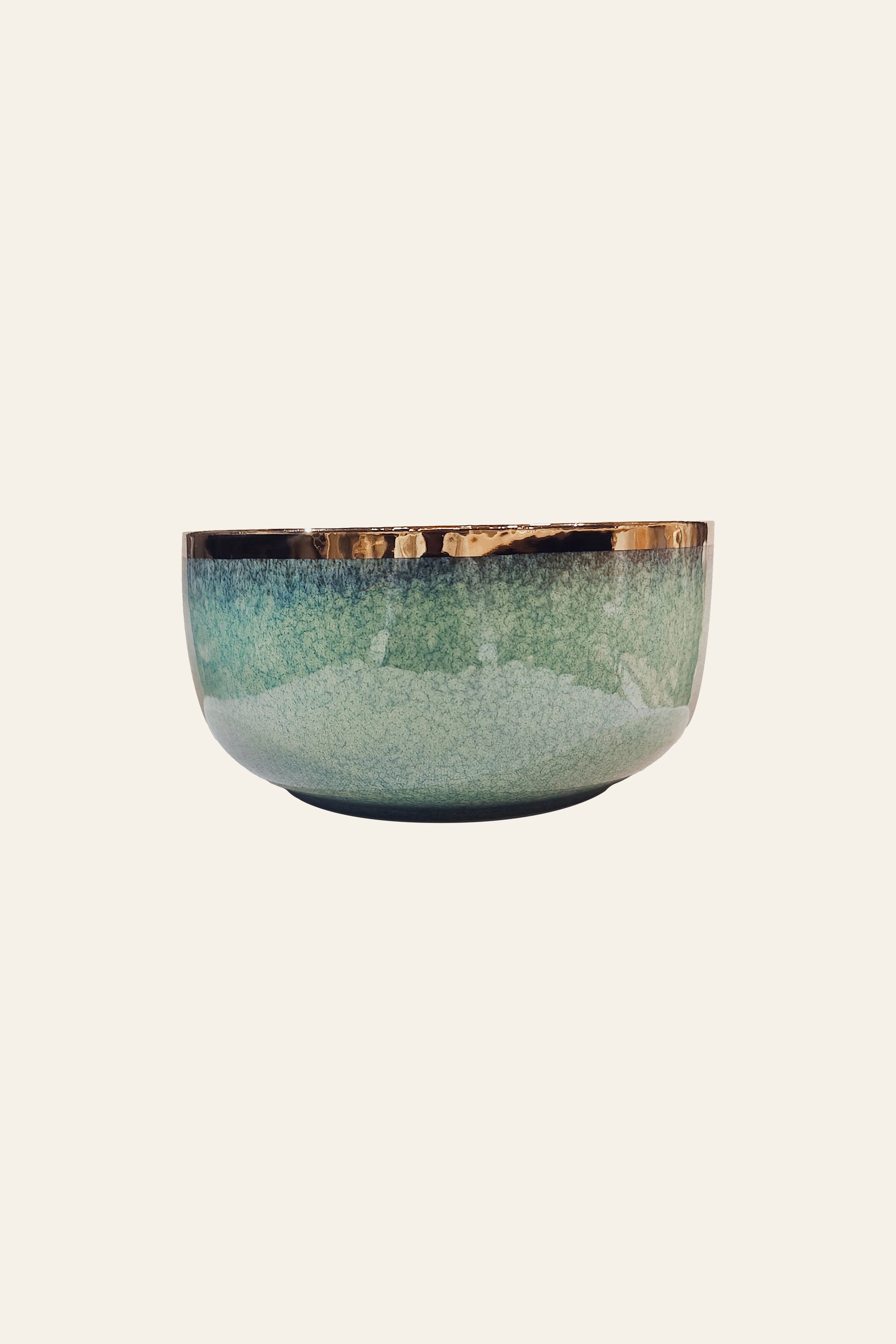 Teal Glazed Ceramic Serving Bowl