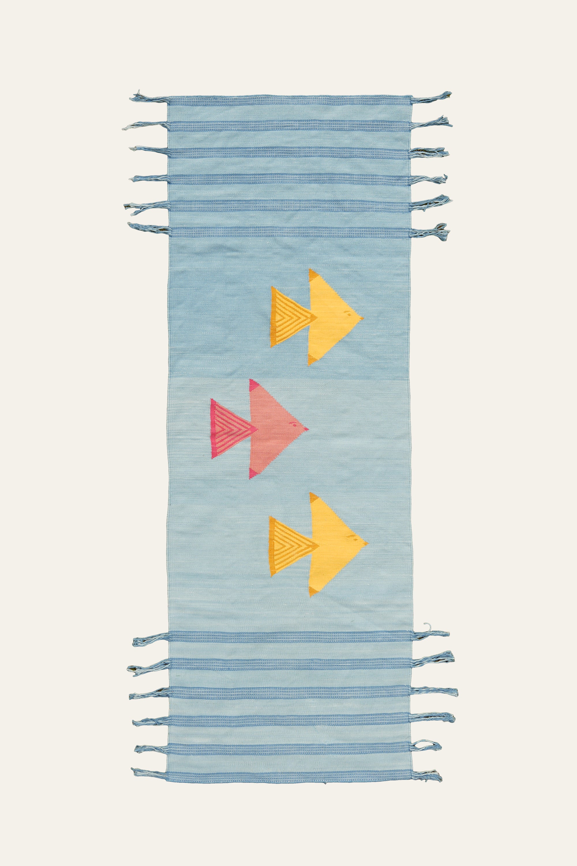 Light Blue Fish Motif Yoga Mat for Kids